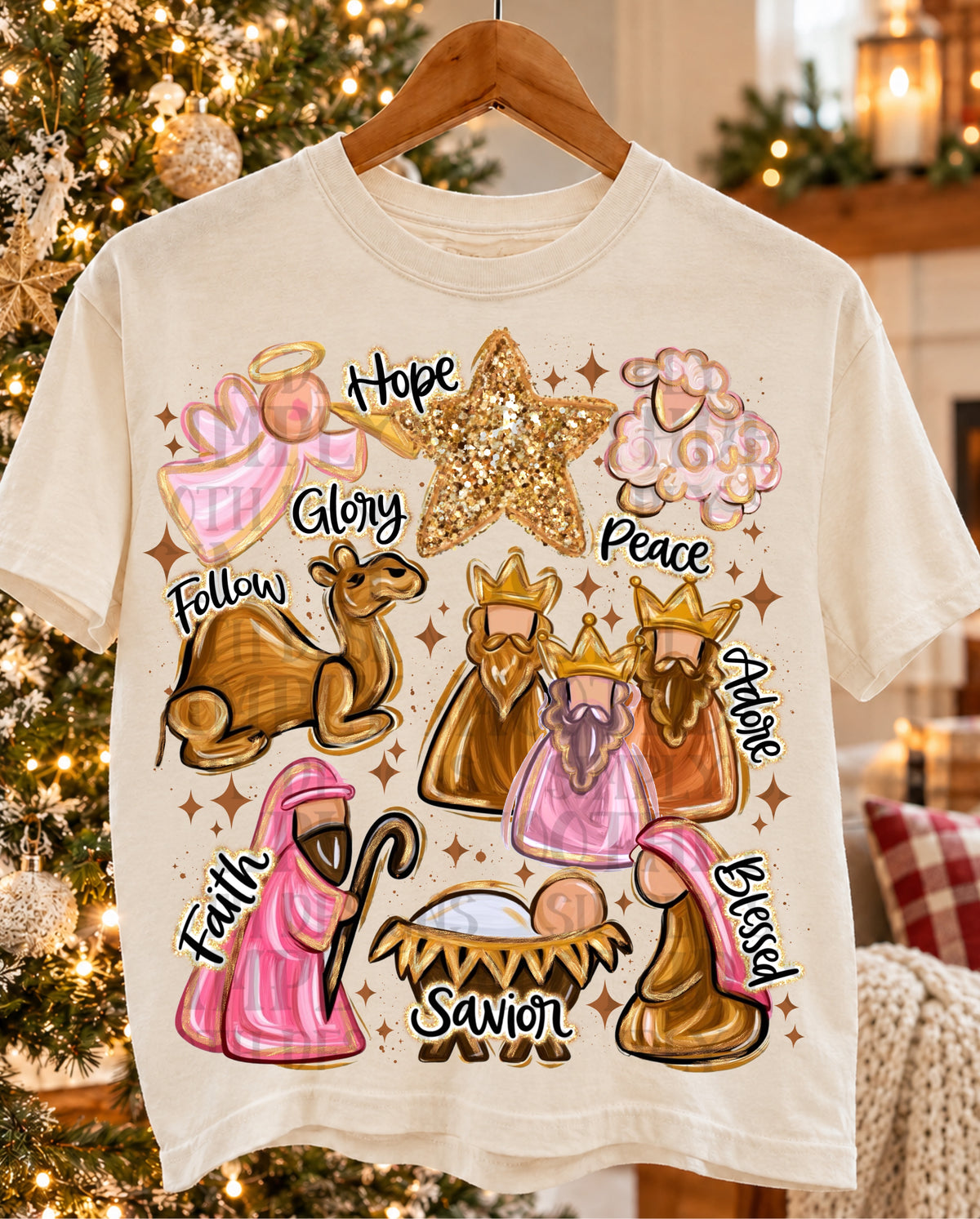 Nativity collage hope, savior, png download