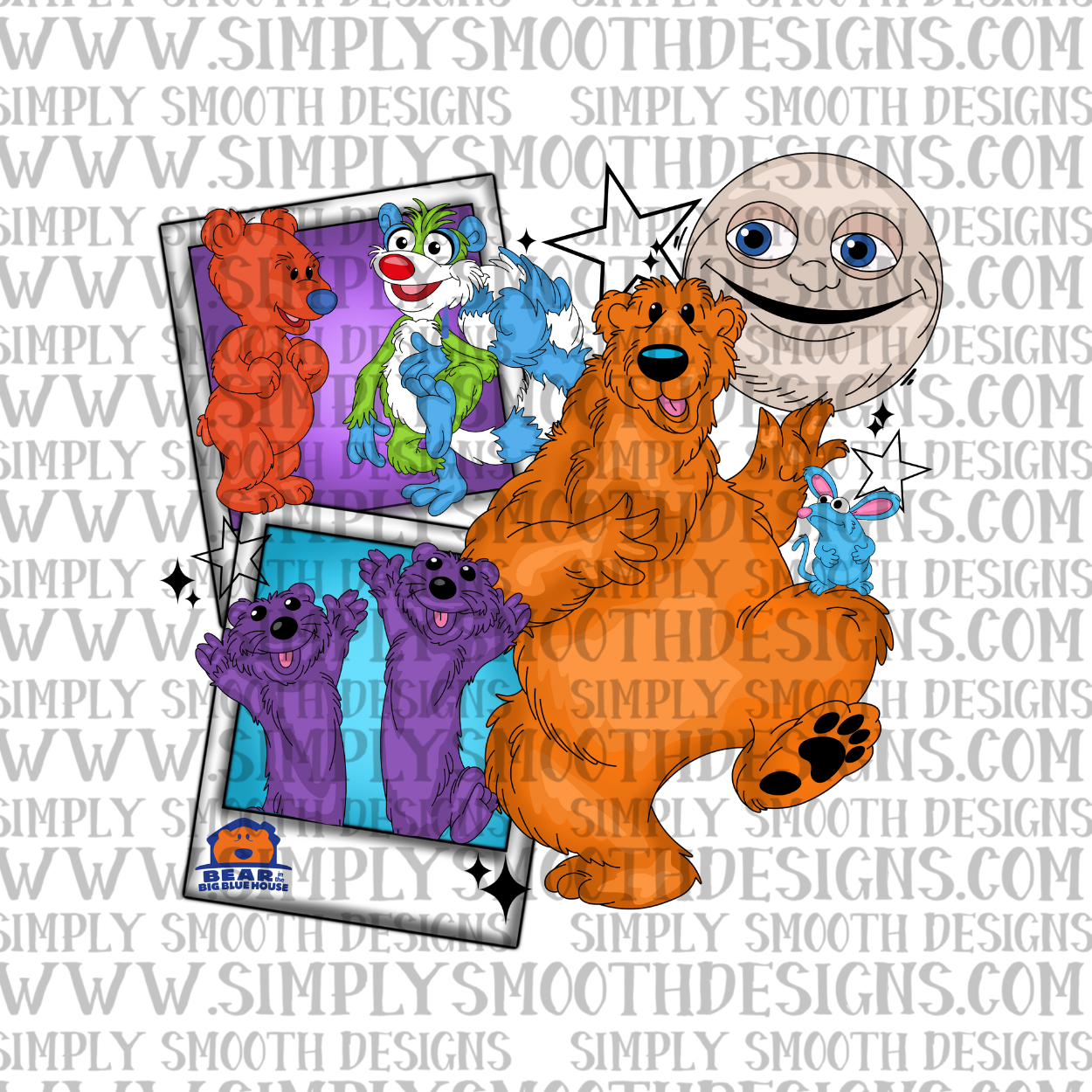 Bear Big Blue House Polaroid