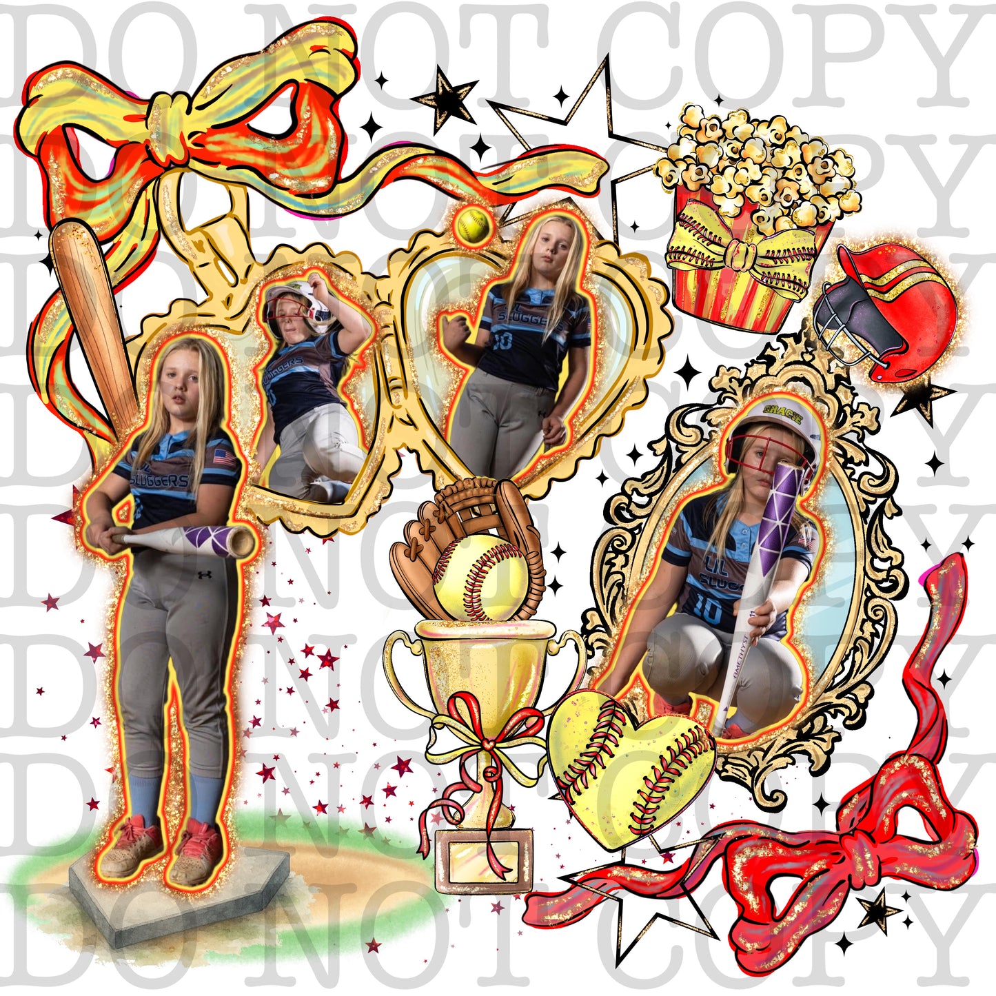Custom softball locket