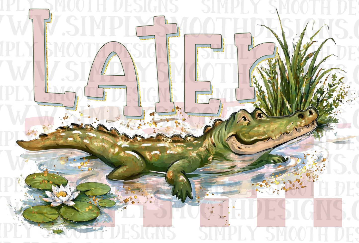 Later Gator Green + Pink Included