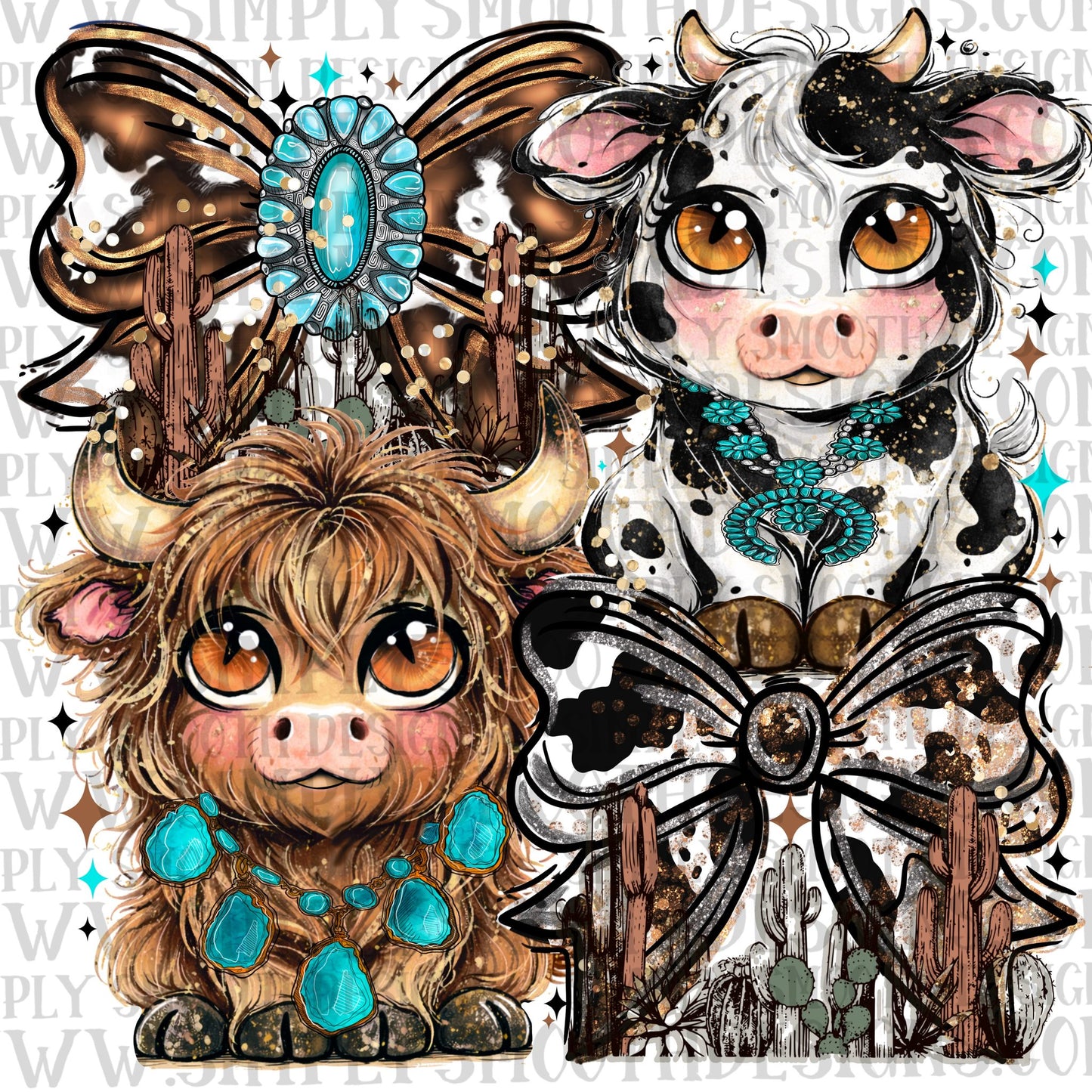 Cow Western Bows