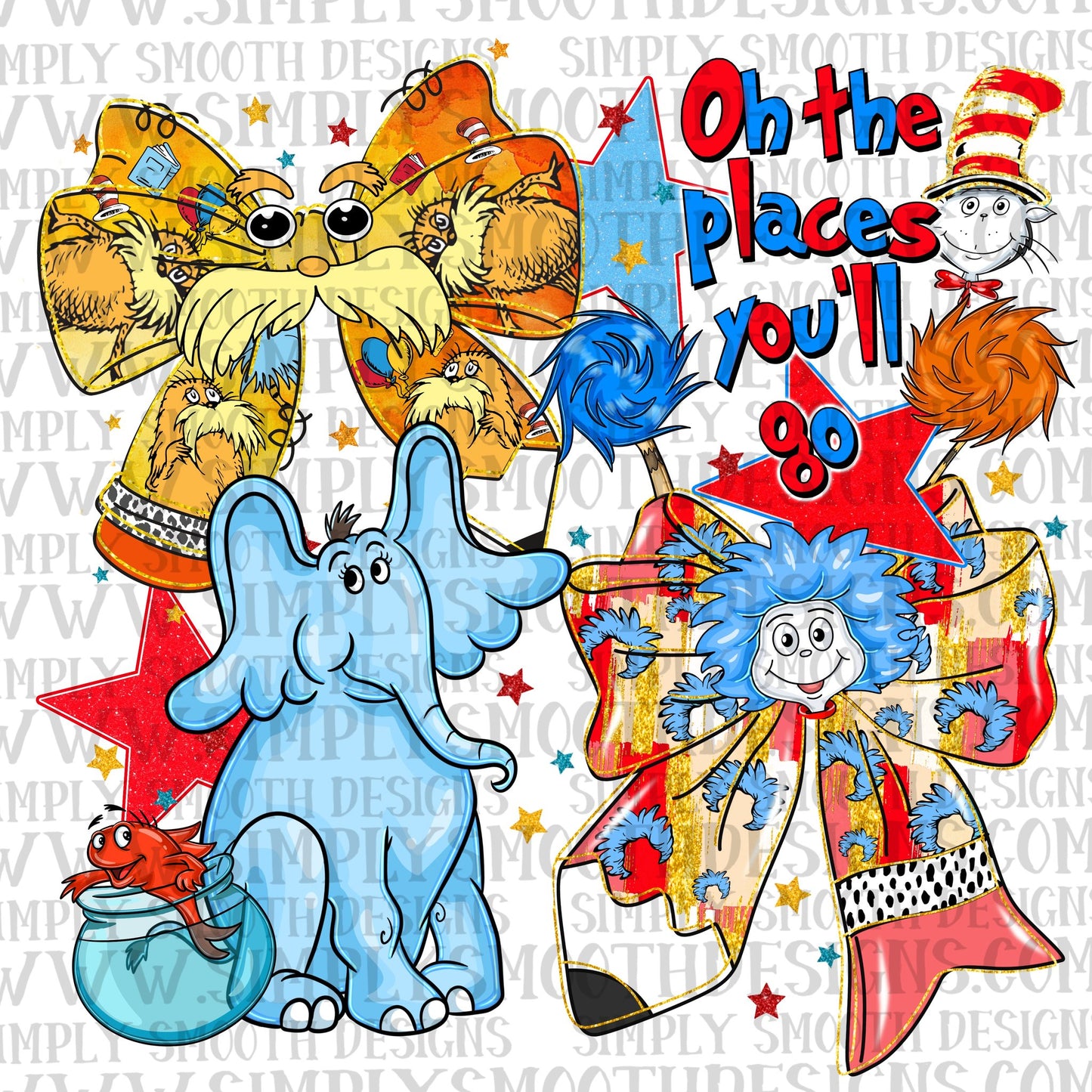 Oh The Places You'll Go Bow
