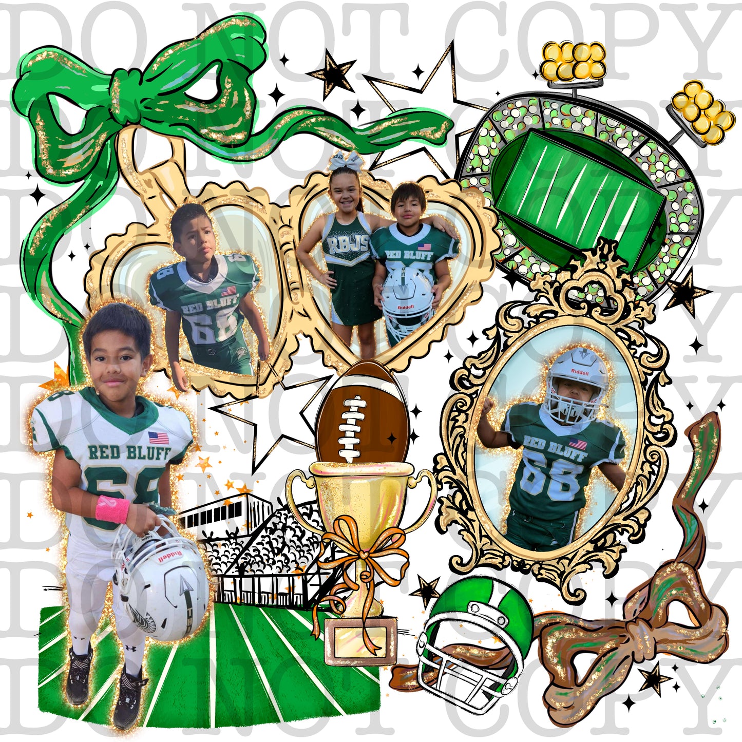 Custom football locket