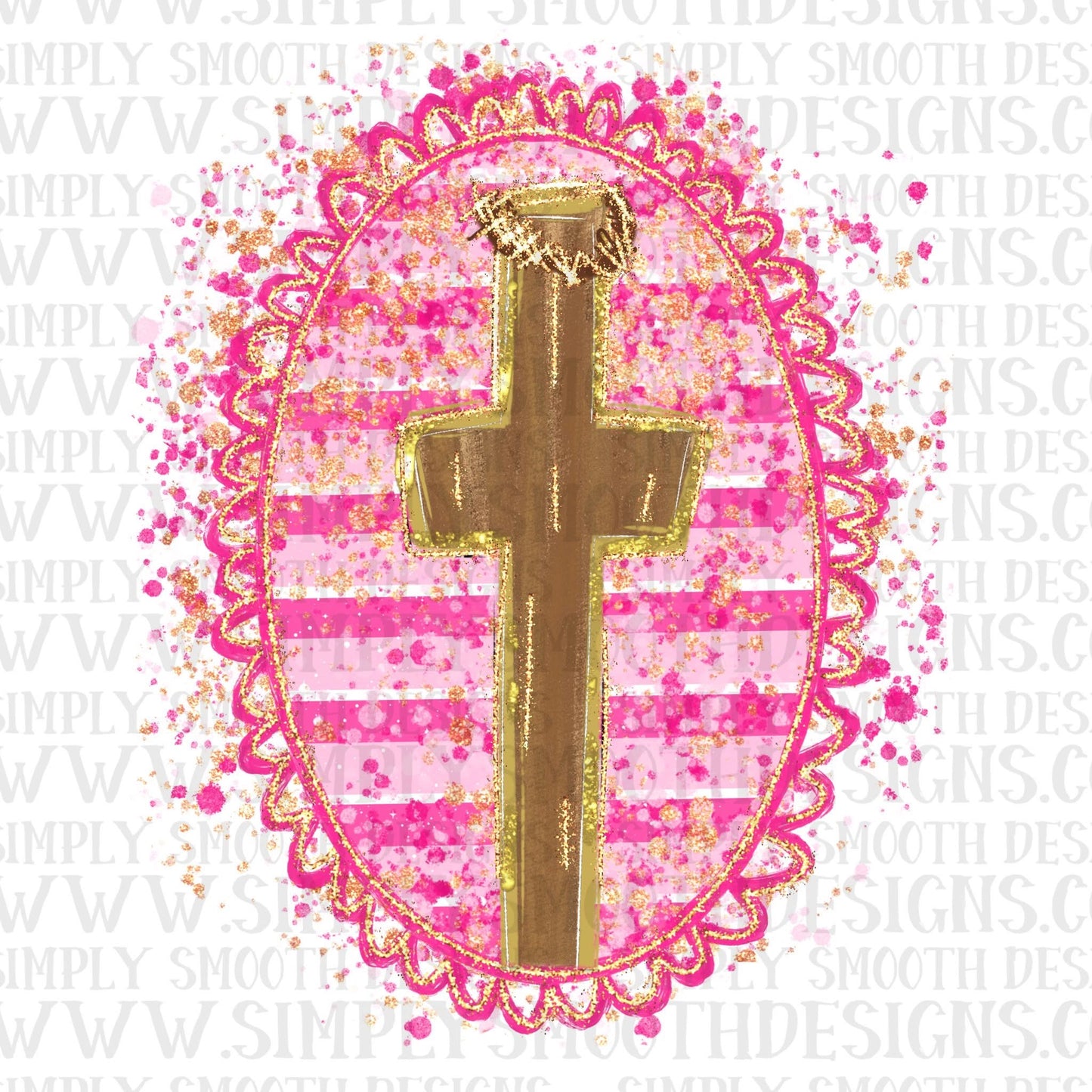 Cross Splatter Pink