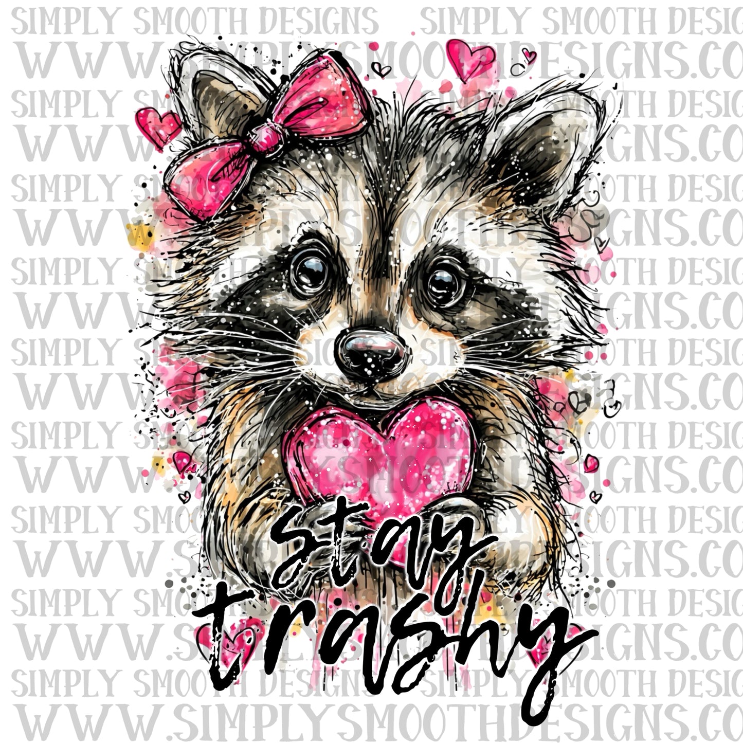 Stay Trashy Raccoon Heart