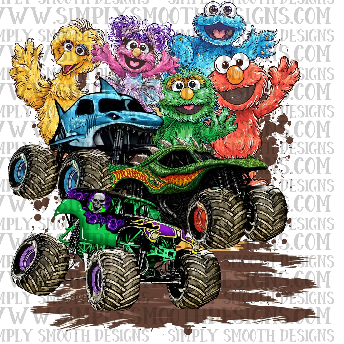 Sesame Monster Trucks