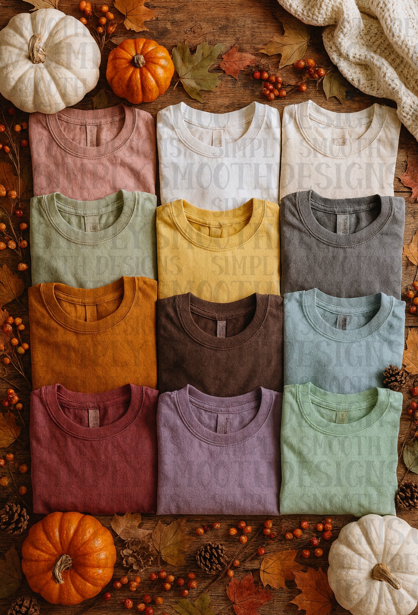 Fall comfort colors mock up