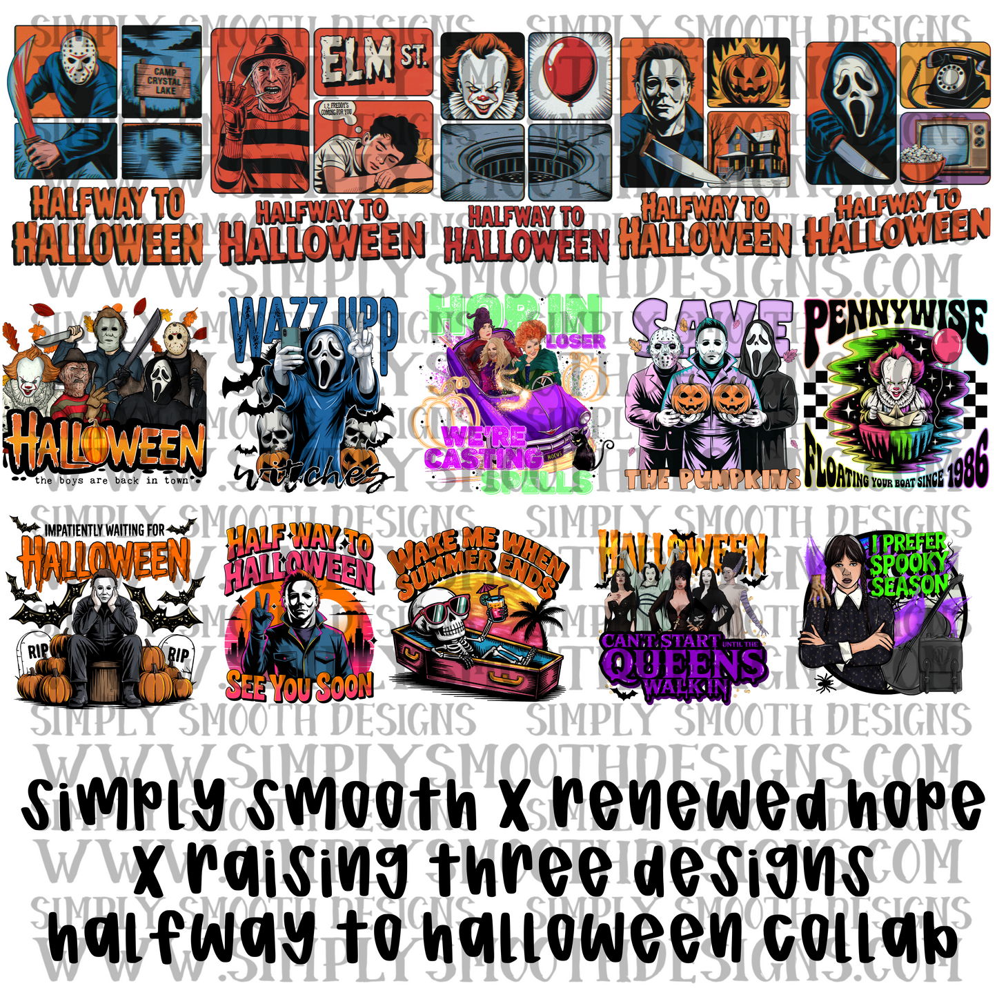 Halfway To Halloween | Simply Smooth x Renewed Hope Digitals x Raising Three Designs