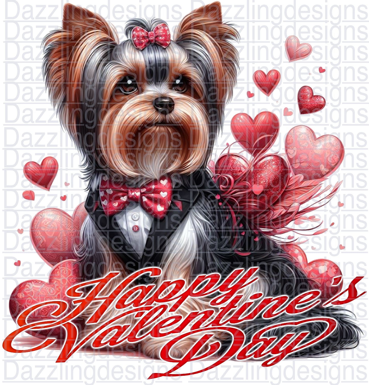 Valentine yorkie