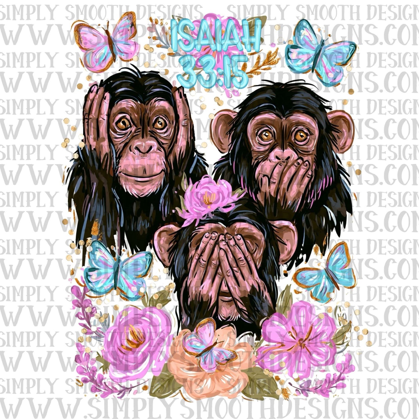 Isaiah 33:15 Monkey Floral