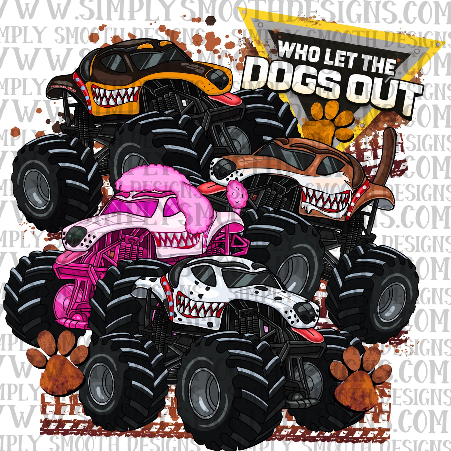 Who let the dogs out monster trucks