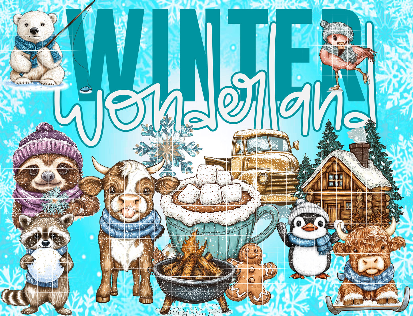 Winter wonderland clipart collab with Lisa B designs
