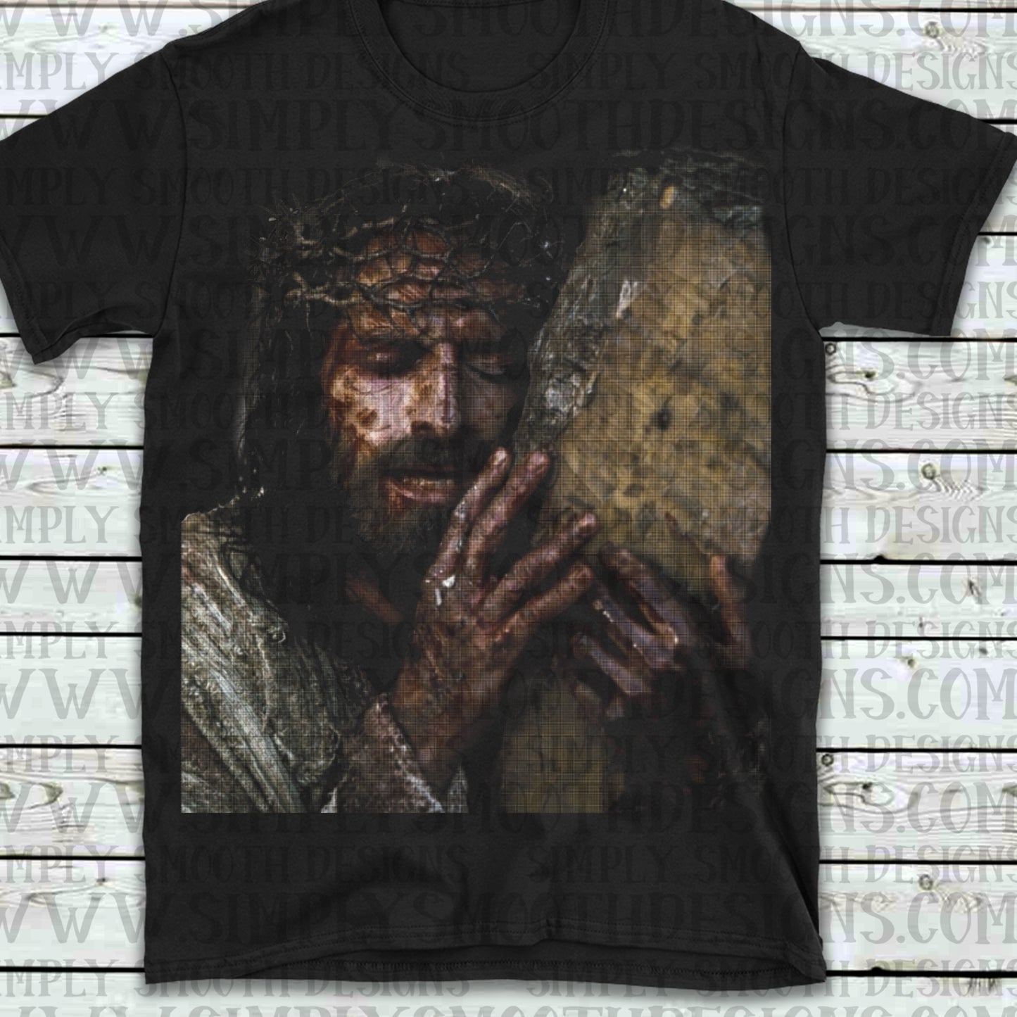 Jesus Halftone | Only Use On Black Apparel