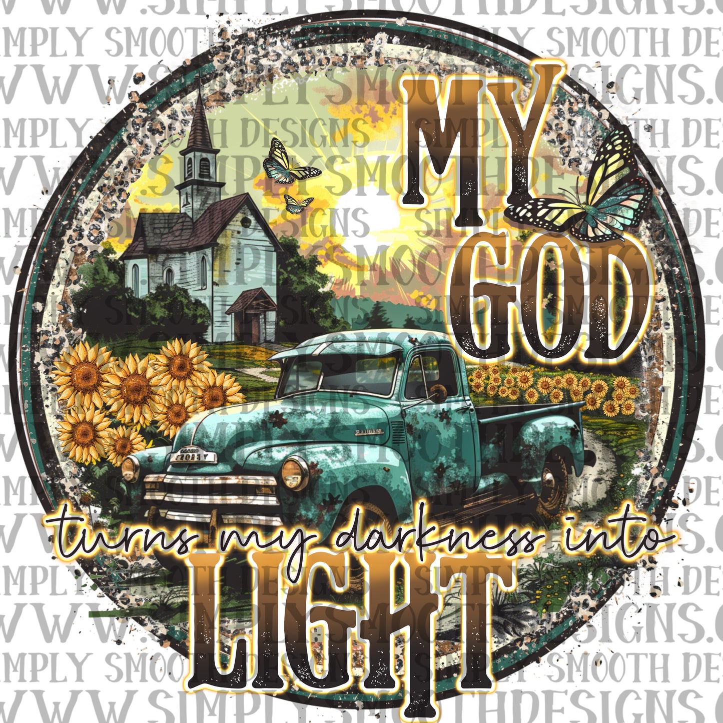 My god turns my darkness into light