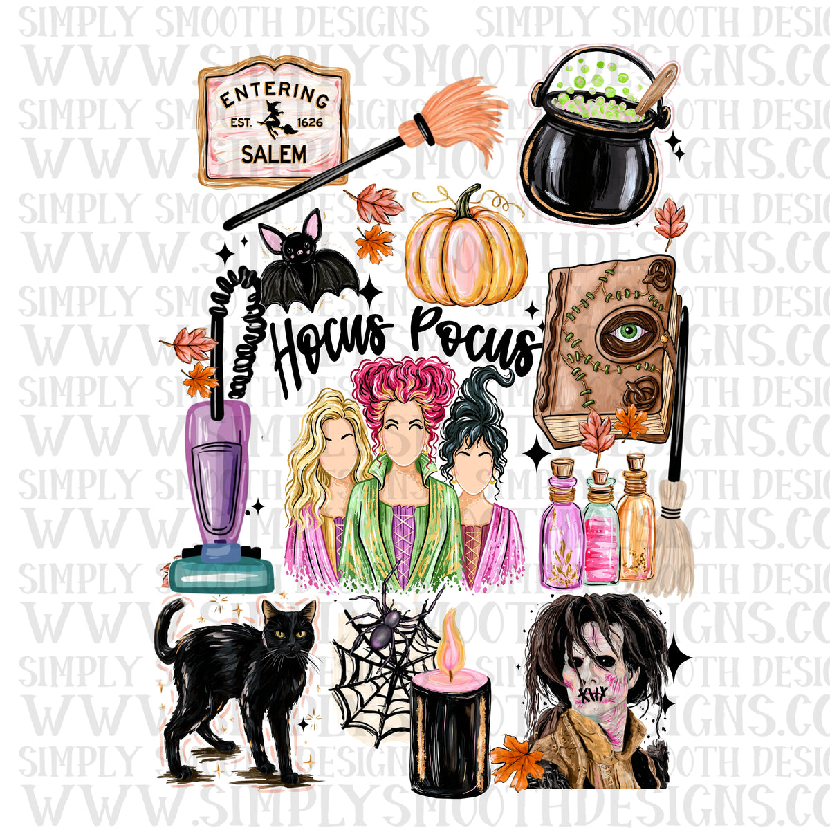 Hocus pocus collage png download
