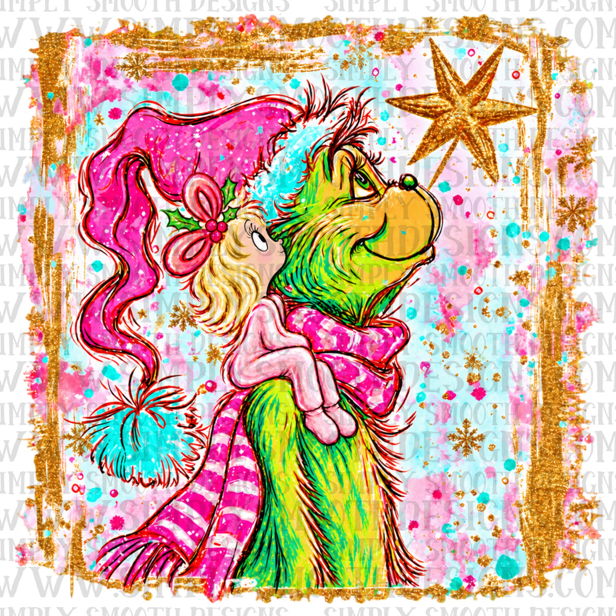 Preppy Gr_nch Christmas Cindy png download