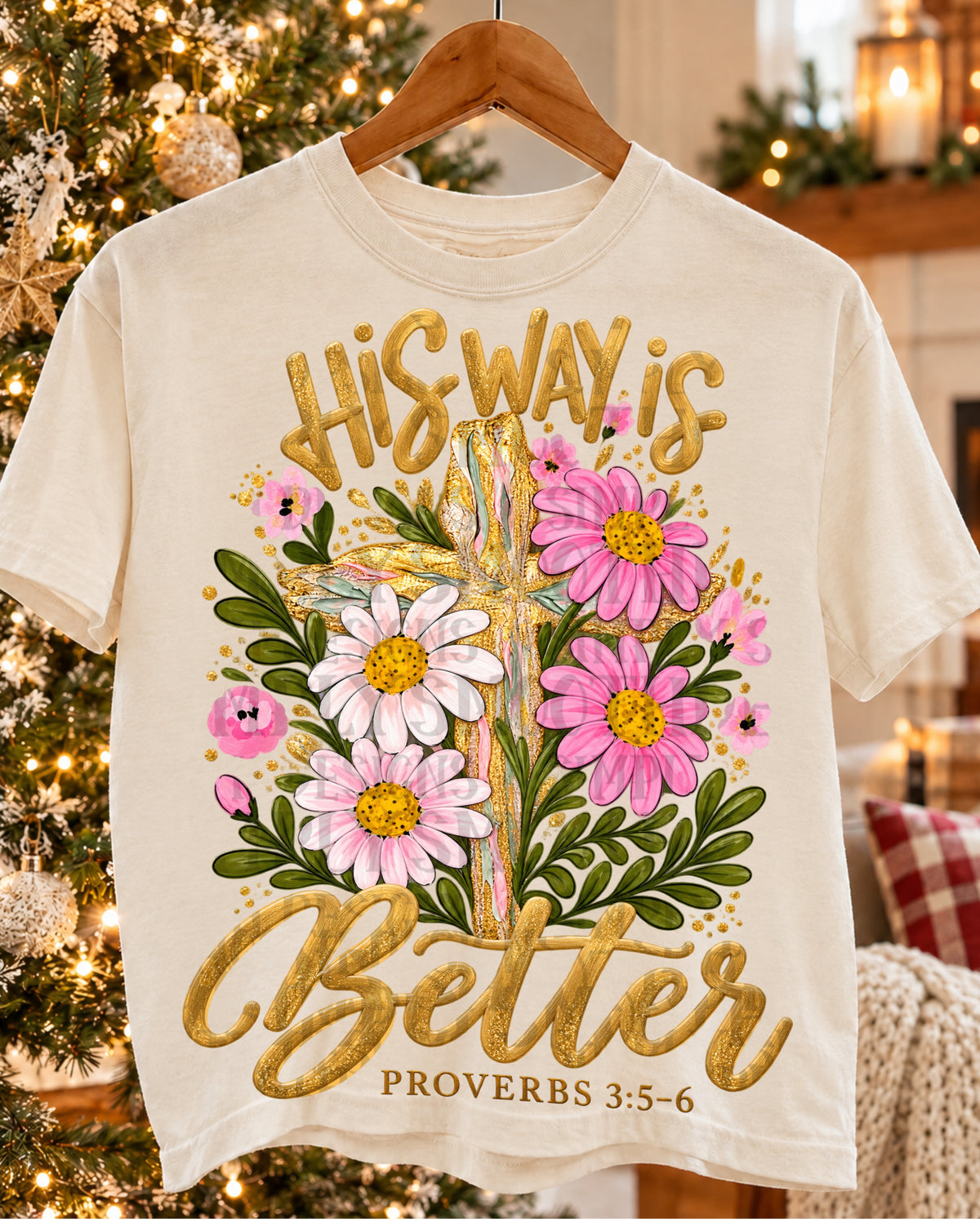 His way is better, floral cross png download