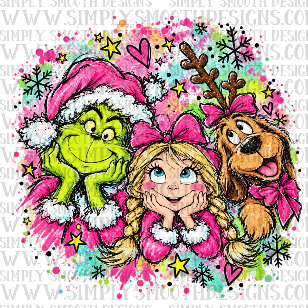 Preppy Gr_nch Christmas png download