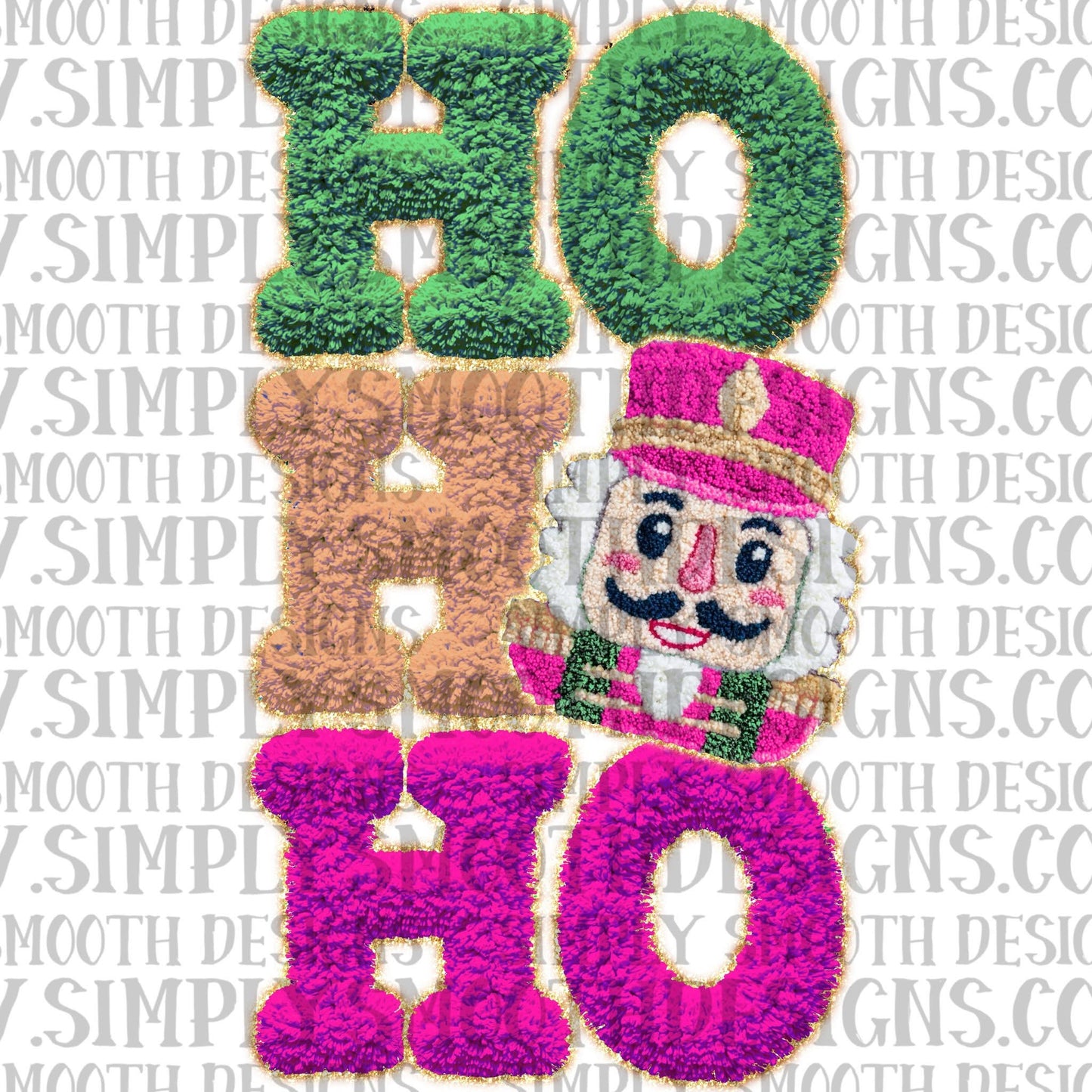 Ho Ho Ho Nutcracker Faux Yarn