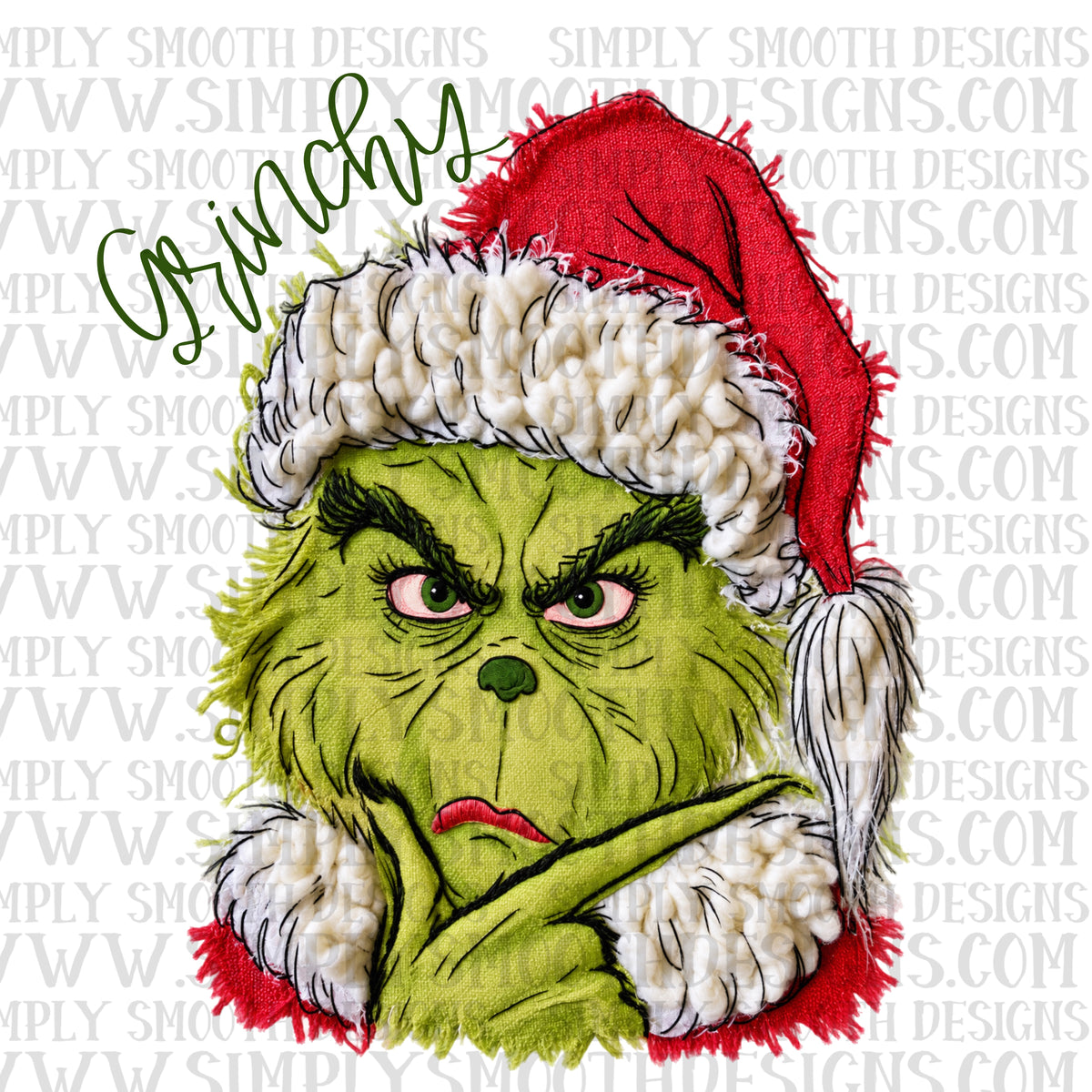 Grinchy frayed fabric texture png download