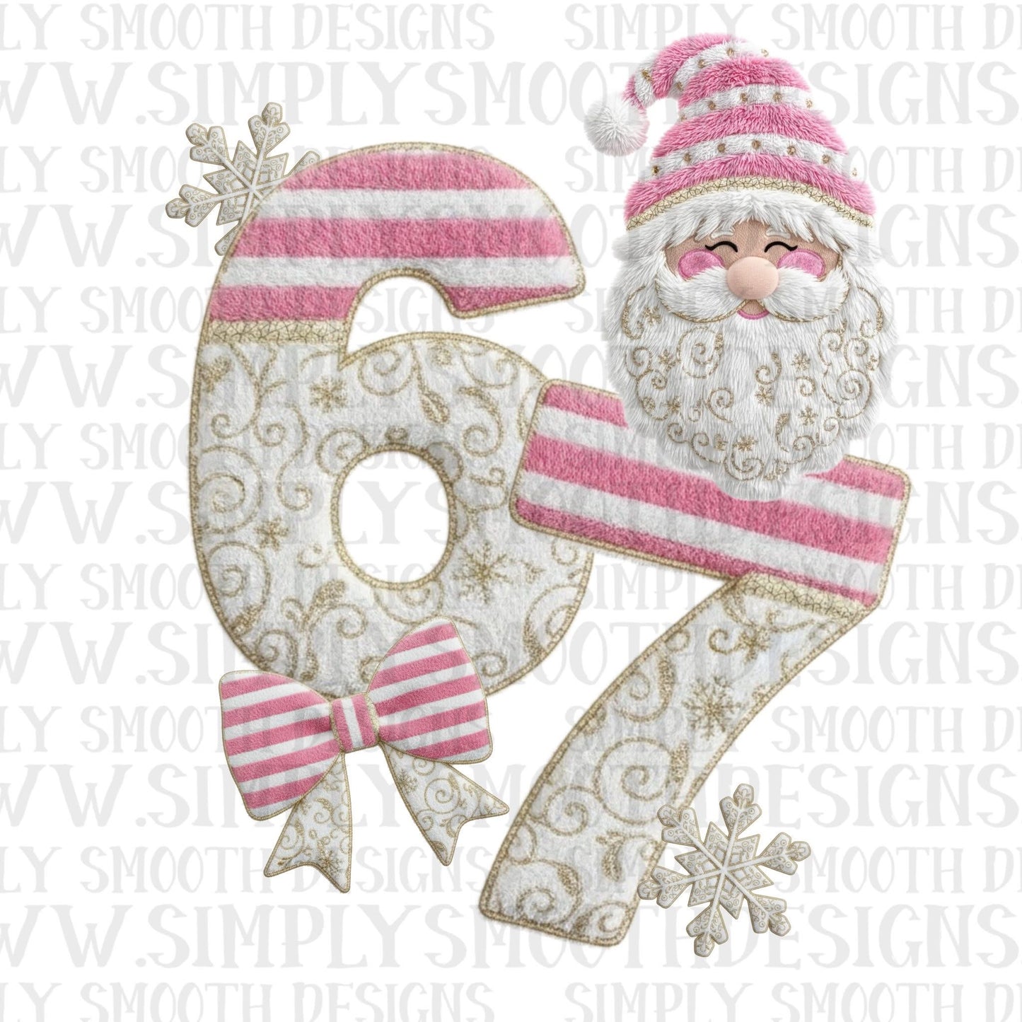 67 Pink Christmas Faux Yarn