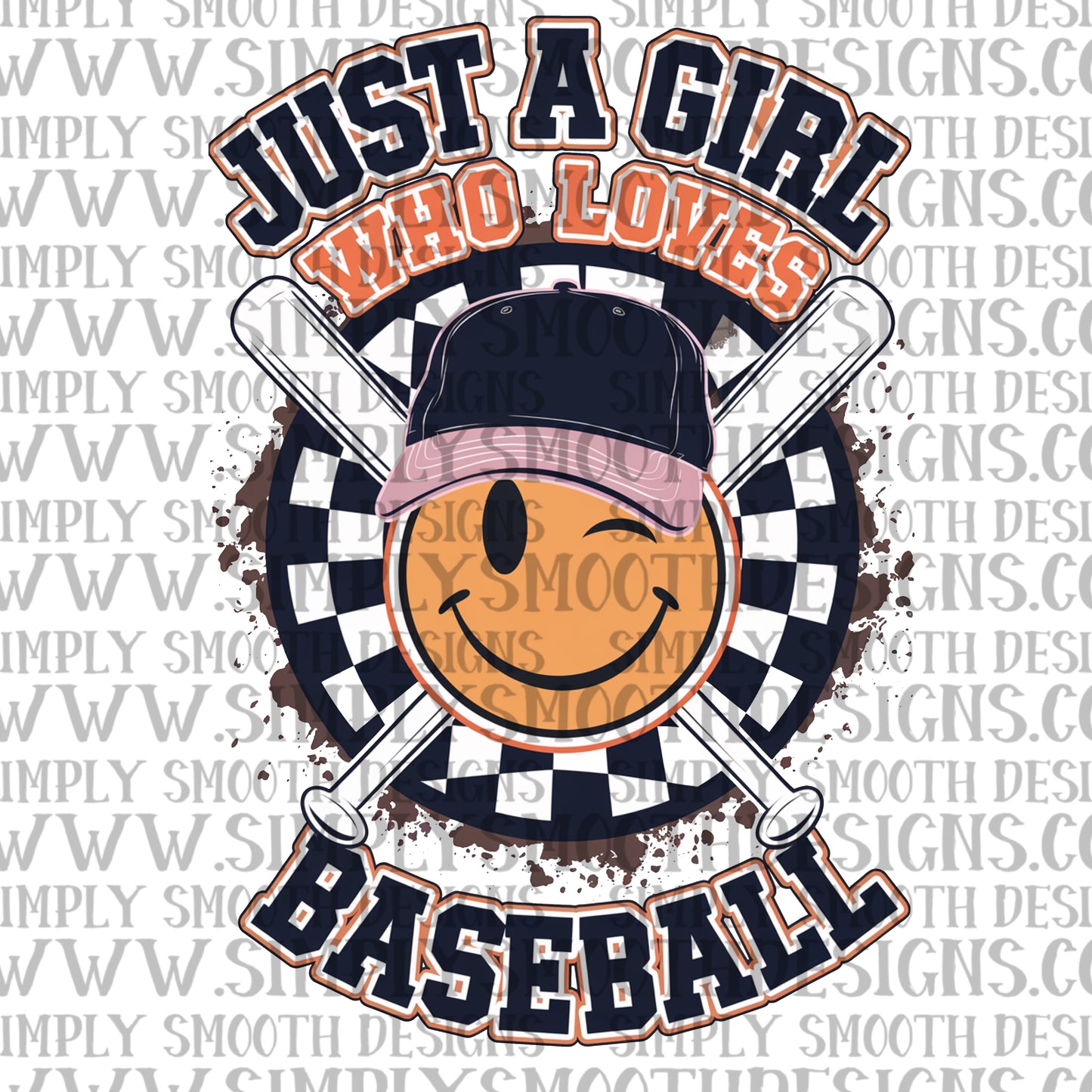 Just A Girl Who Loves Baseball Checker