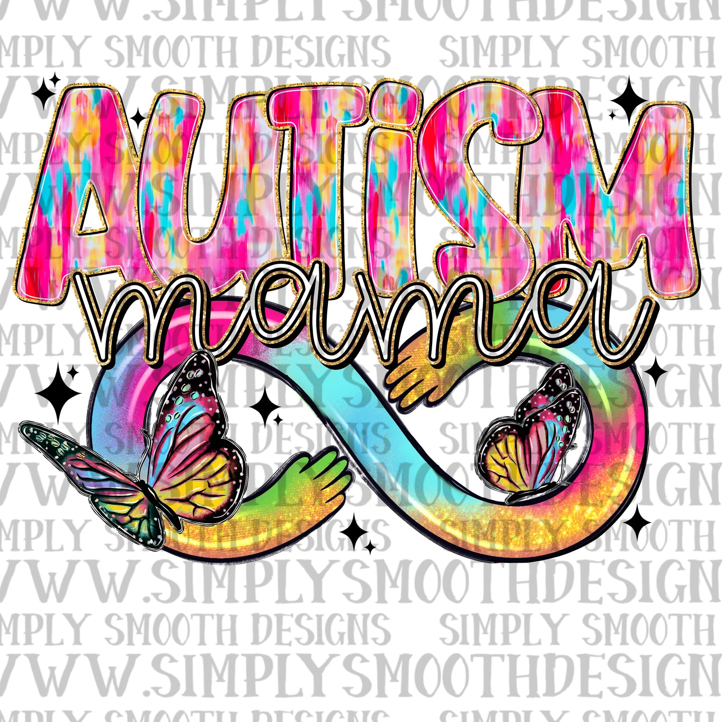 Autism Mama Rainbow Infinity