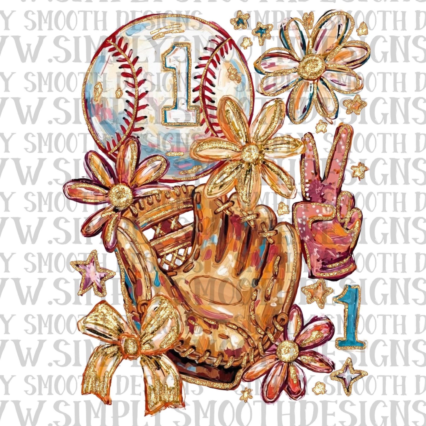 Baseball Floral