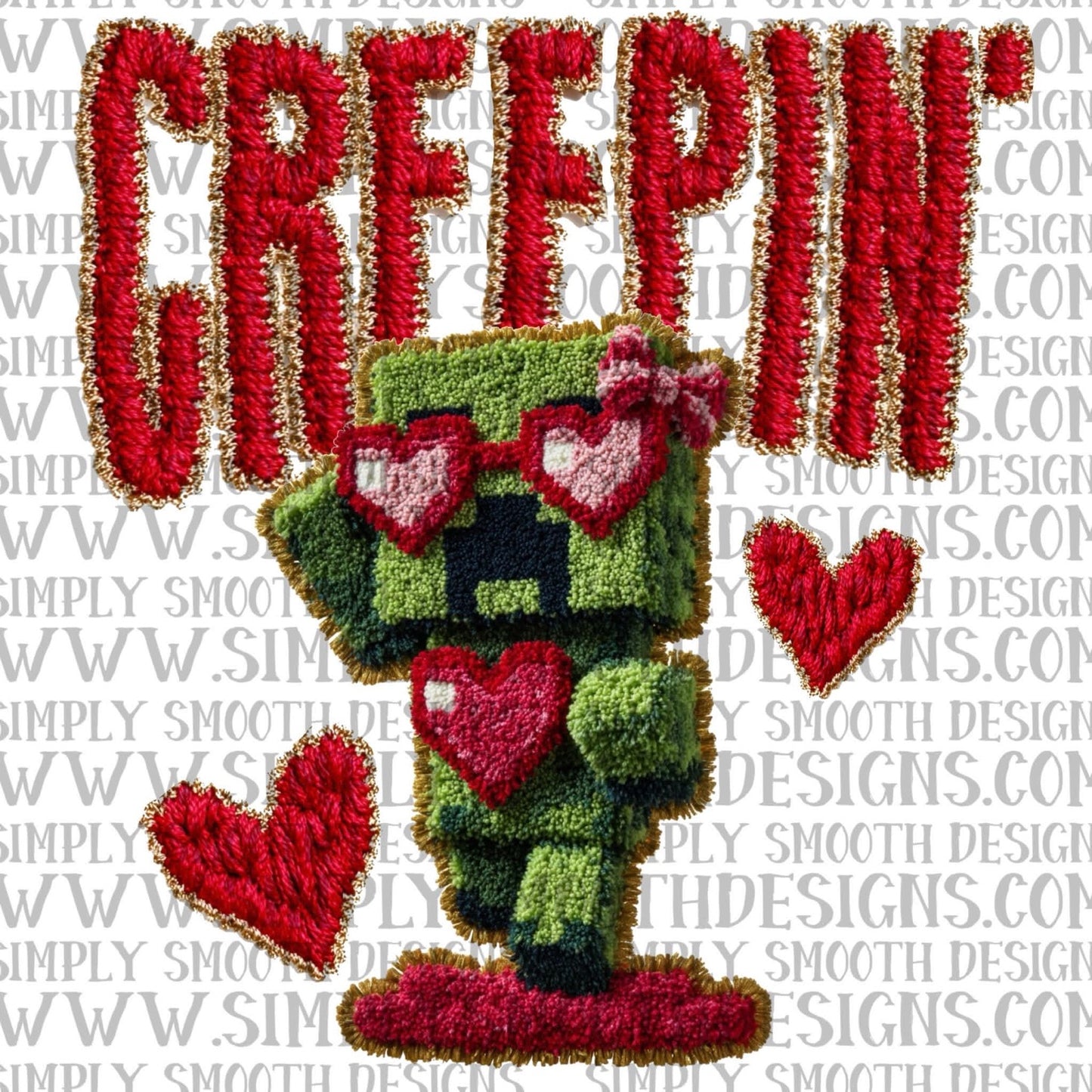 Cre_pin Valentine Faux Yarn