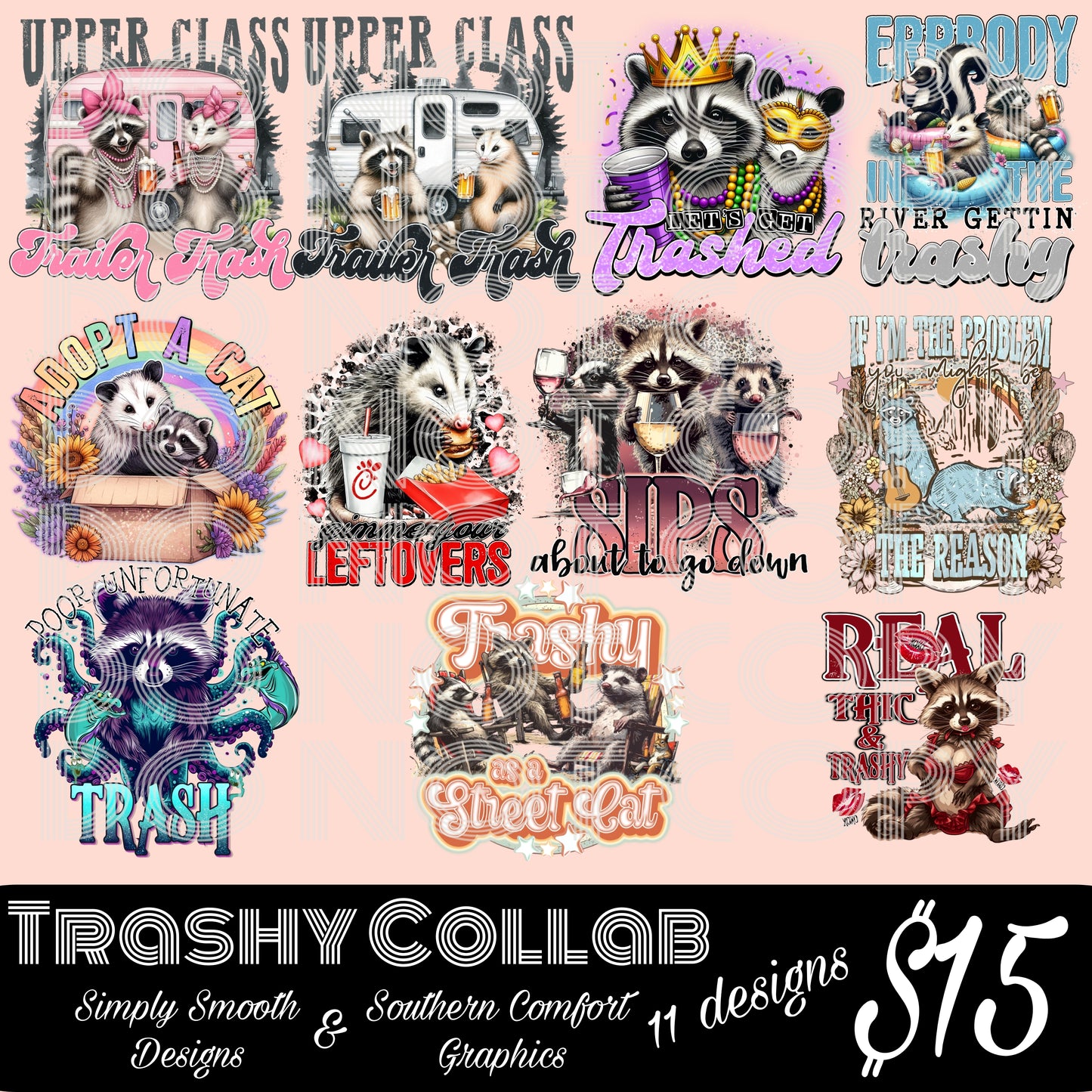 Trashy Collab w/ Southern Comfort Graphics