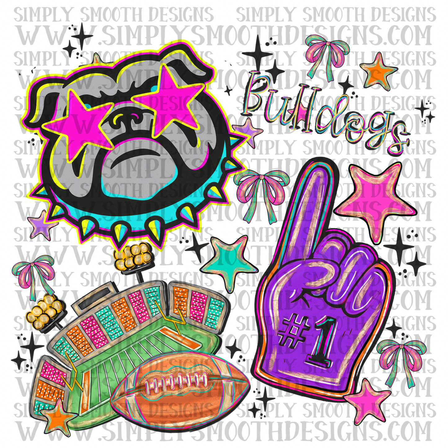 Bulldogs Bright Preppy