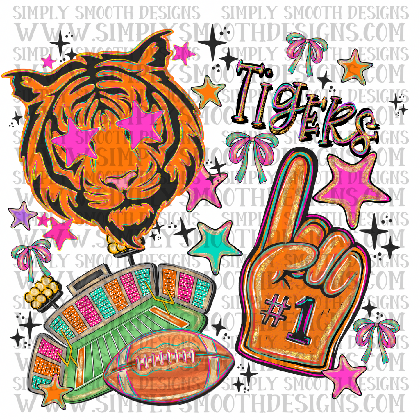 Tigers Bright Preppy
