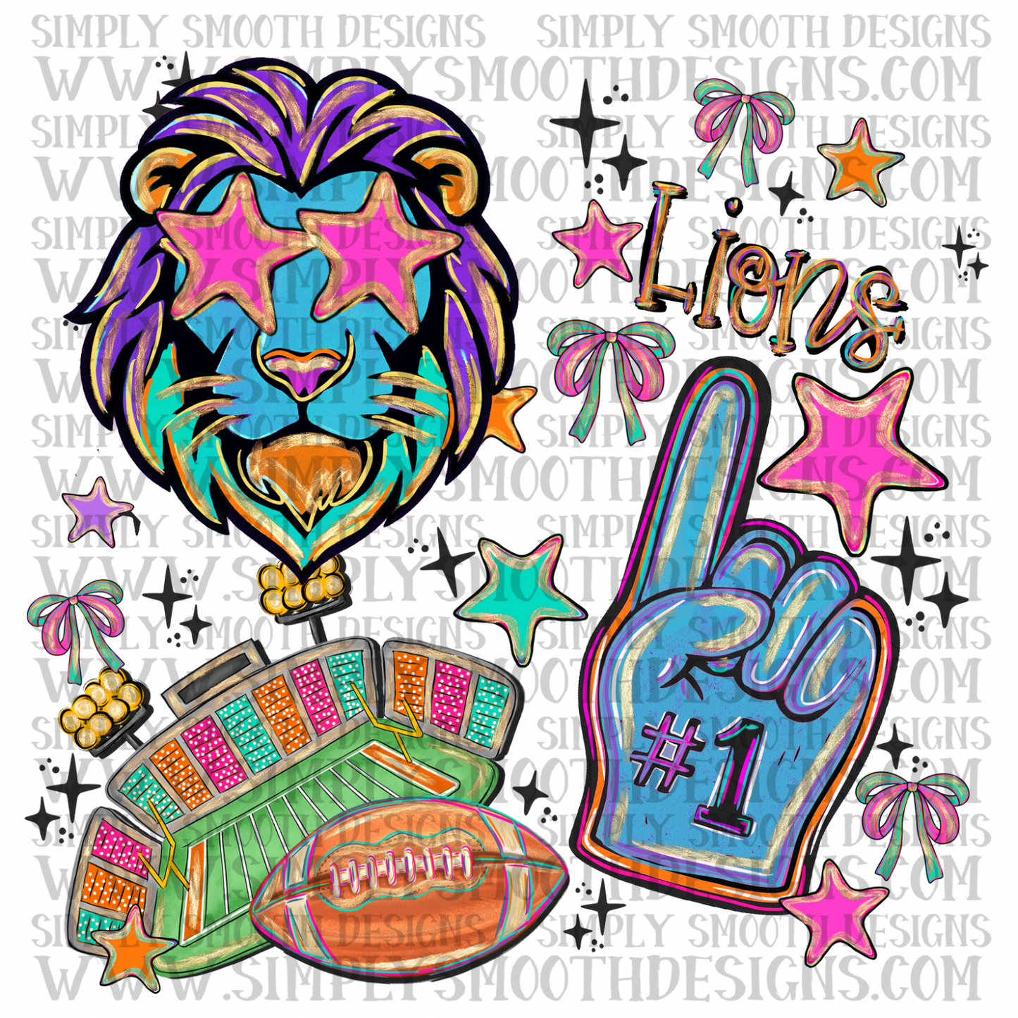 Lions Bright Preppy