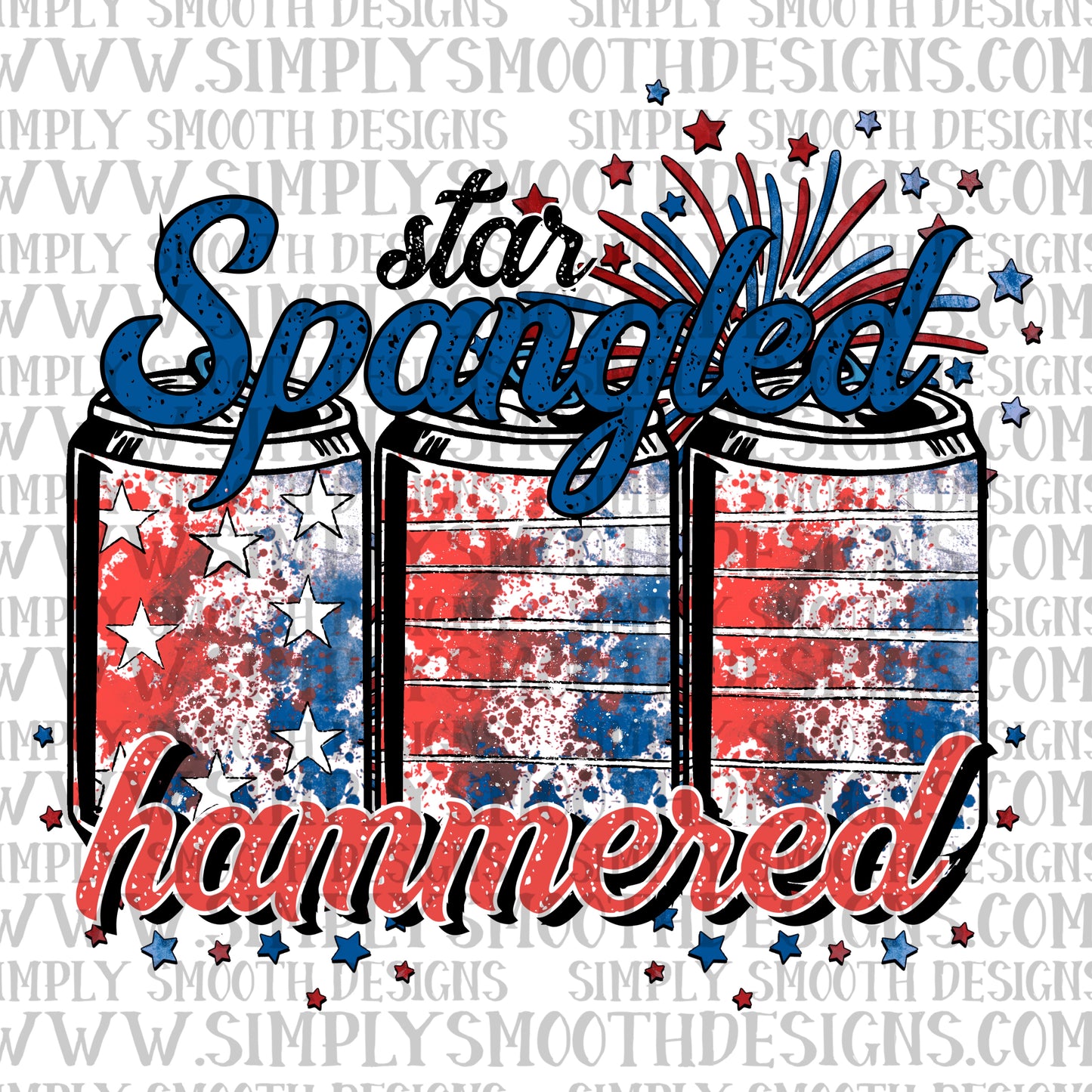 Star spangled hammered