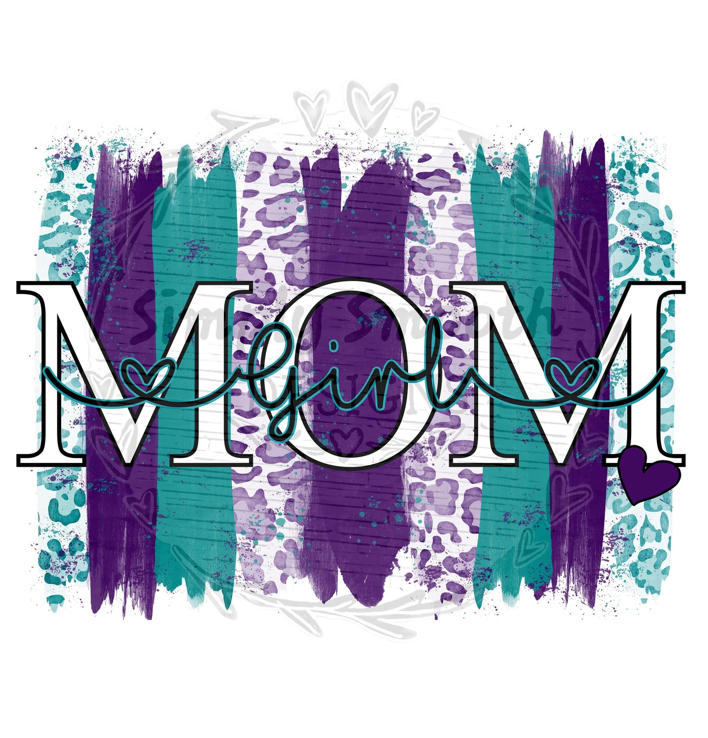 Girl mom boy mom paintbrush leopard