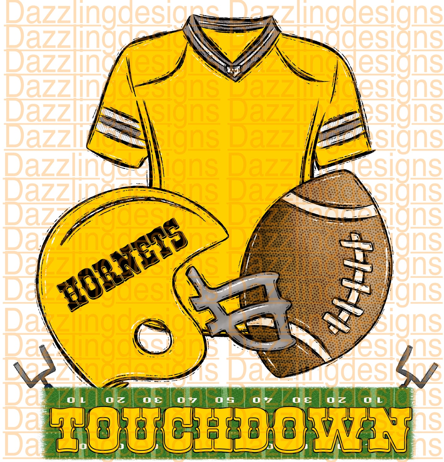 Football custom hornets