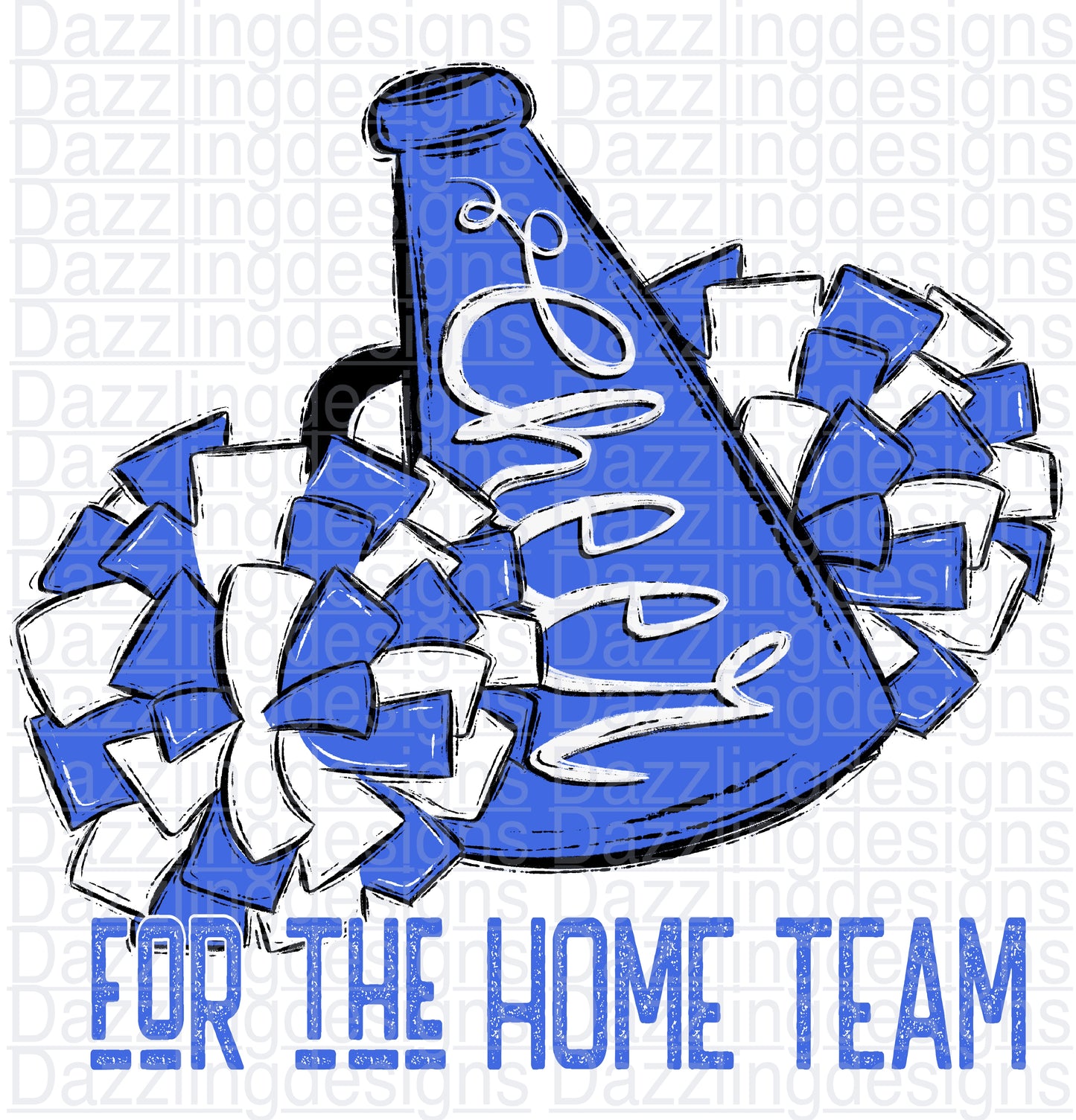 Cheer for the HOMETEAM Royal Blue/White