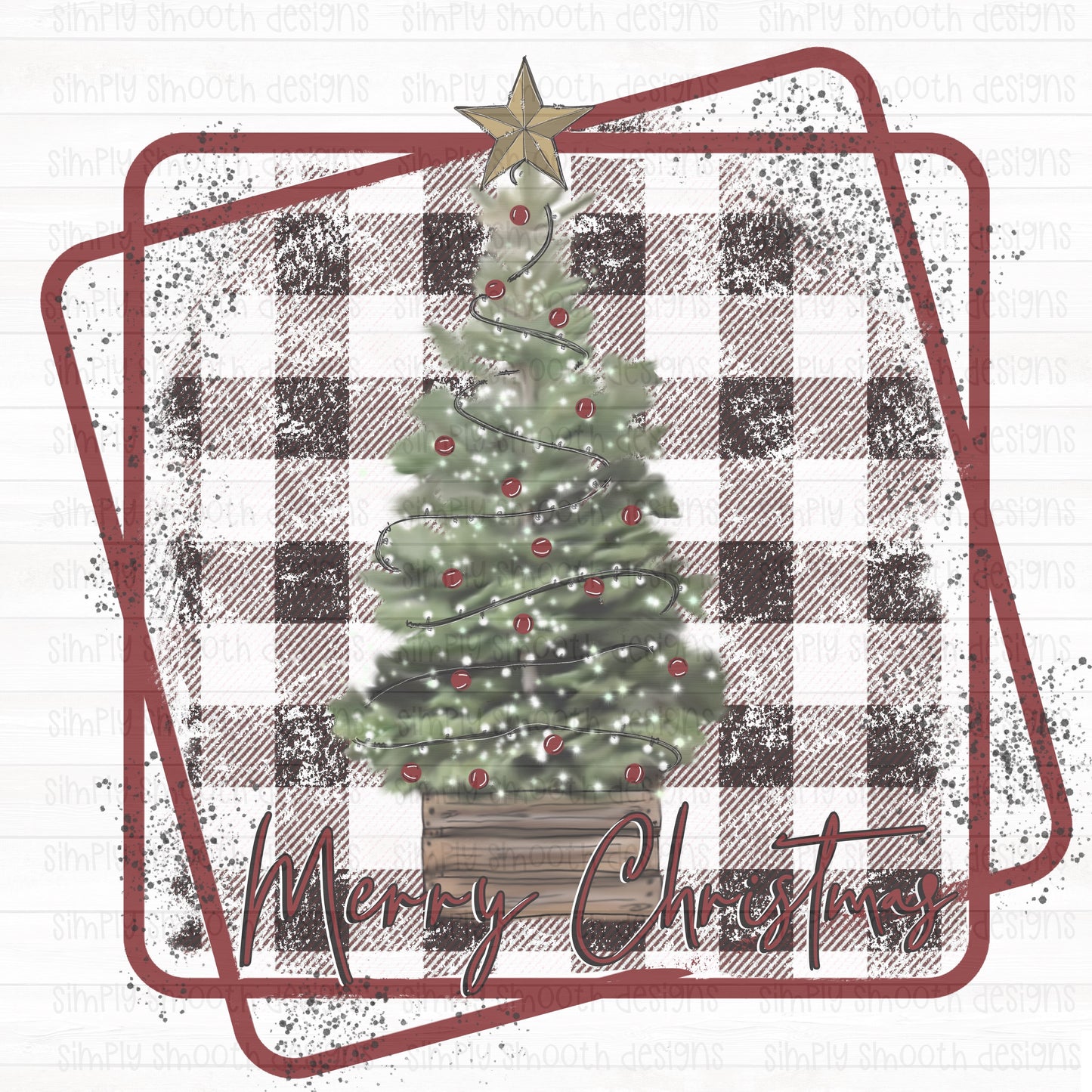 Merry Christmas plaid