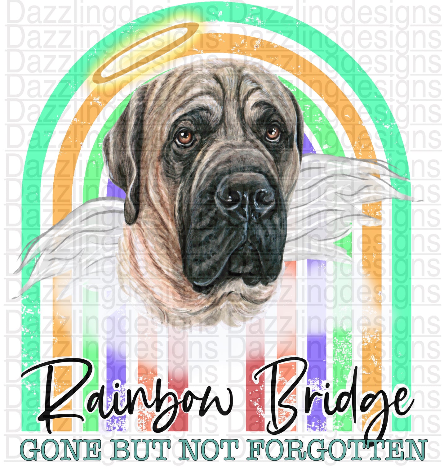 Rainbow Bridge Dog png digital download design