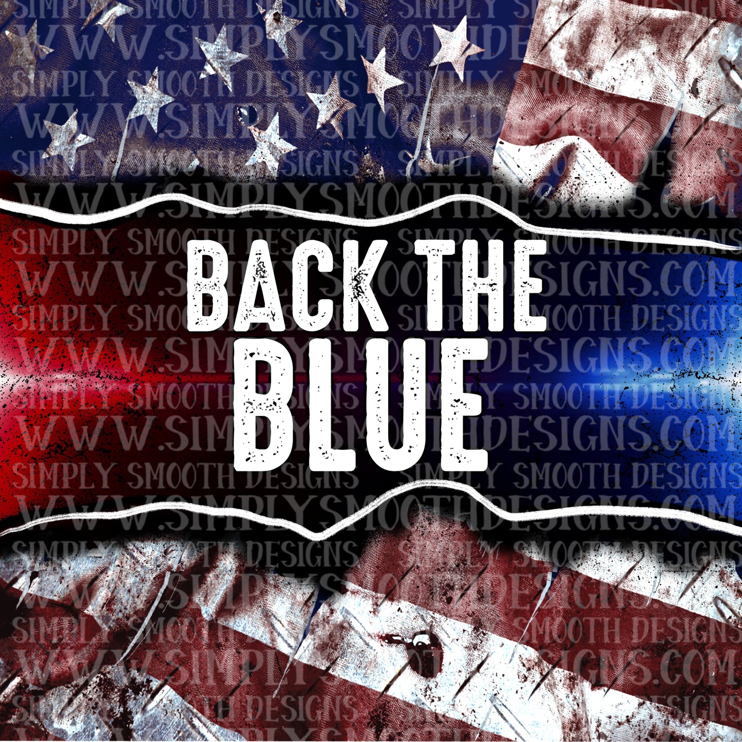 Back the blue flag tumbler