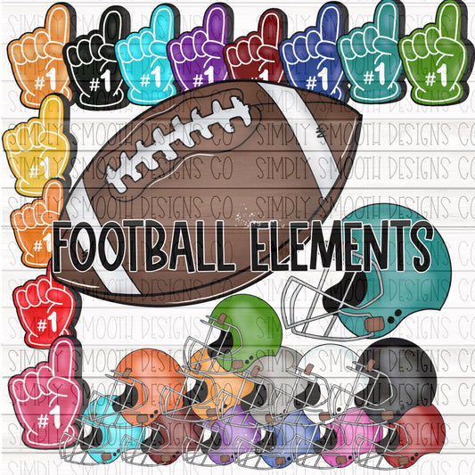 27 files football element clipart