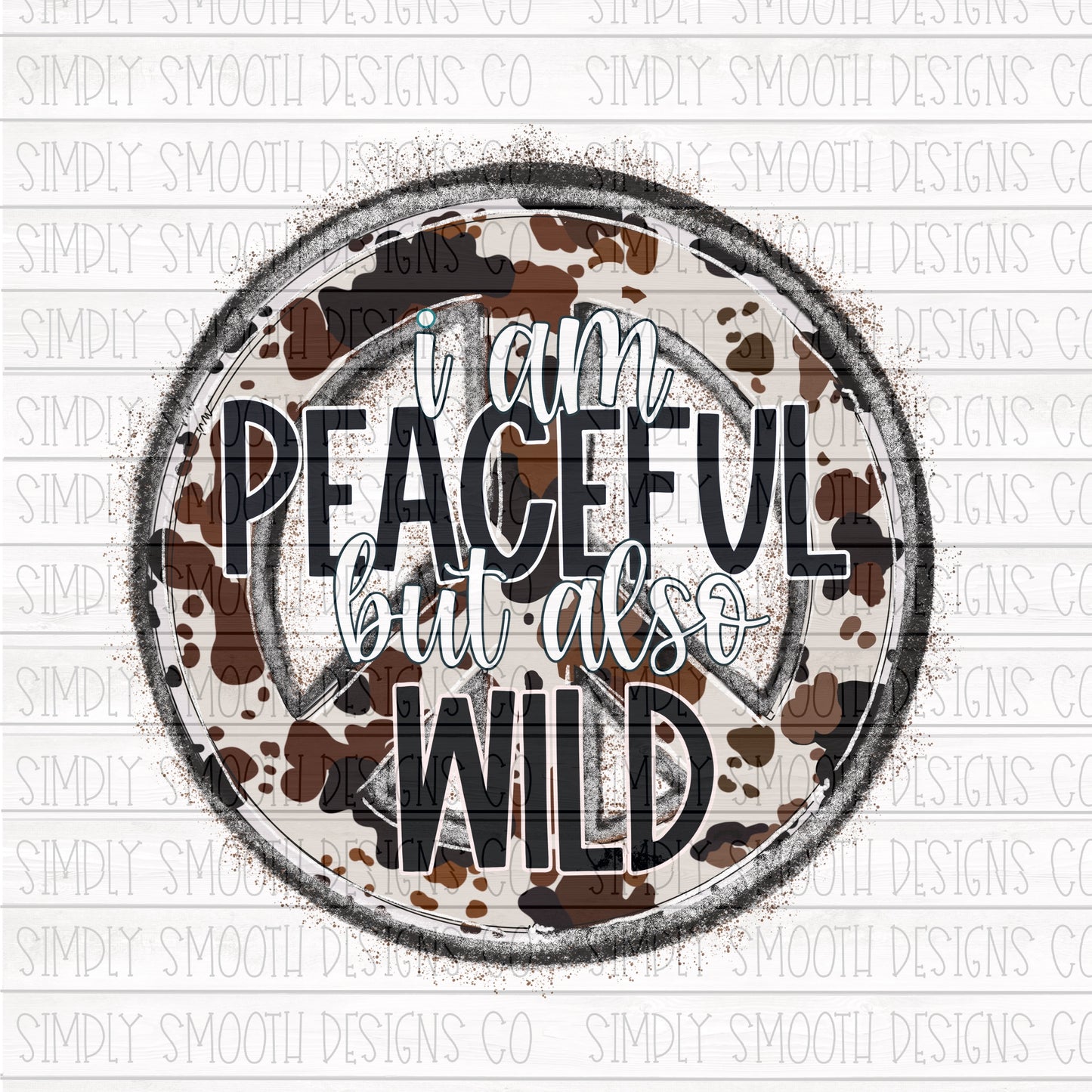 Peaceful and wild cow