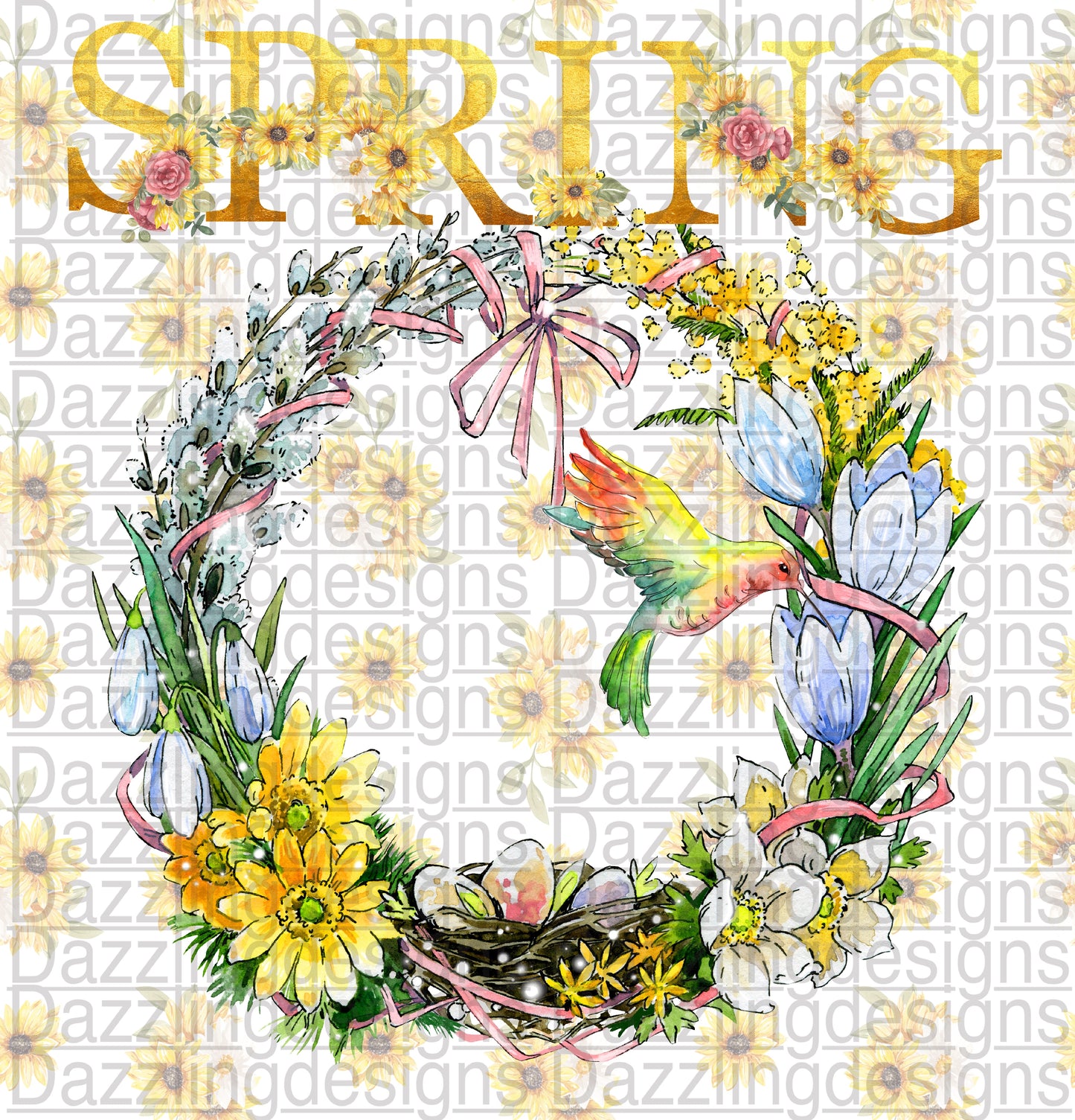Spring Wreath Tumbler