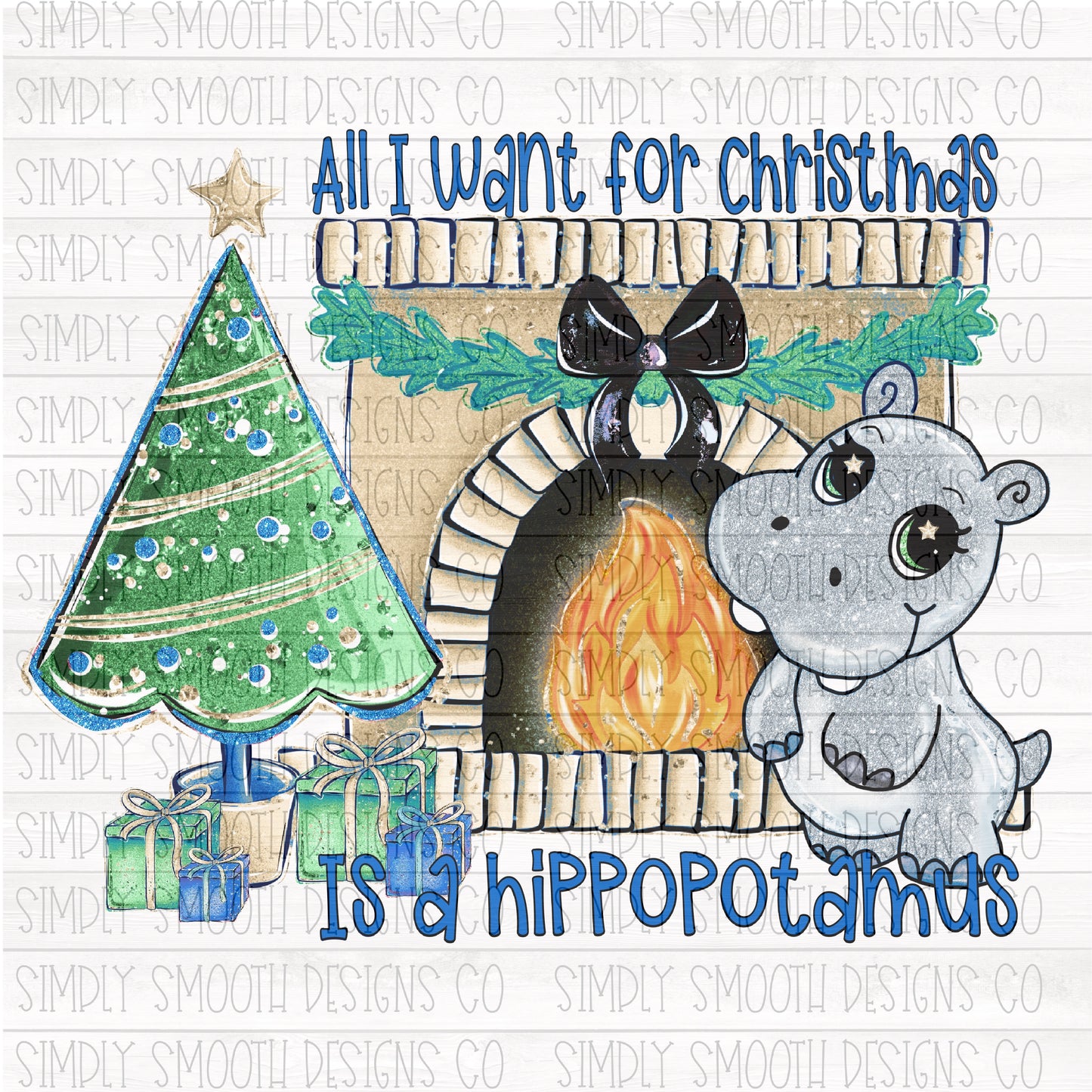 All I want for Christmas is a hippopotamus blue