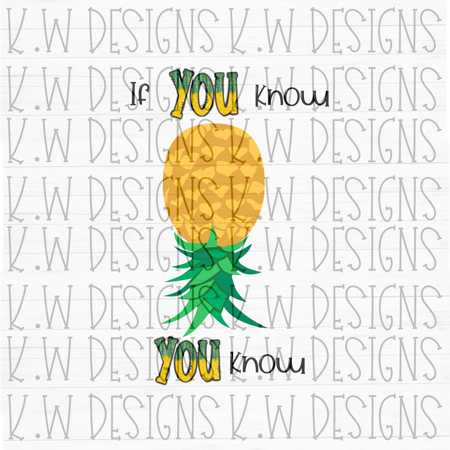 Upside down pineapple if you know you know