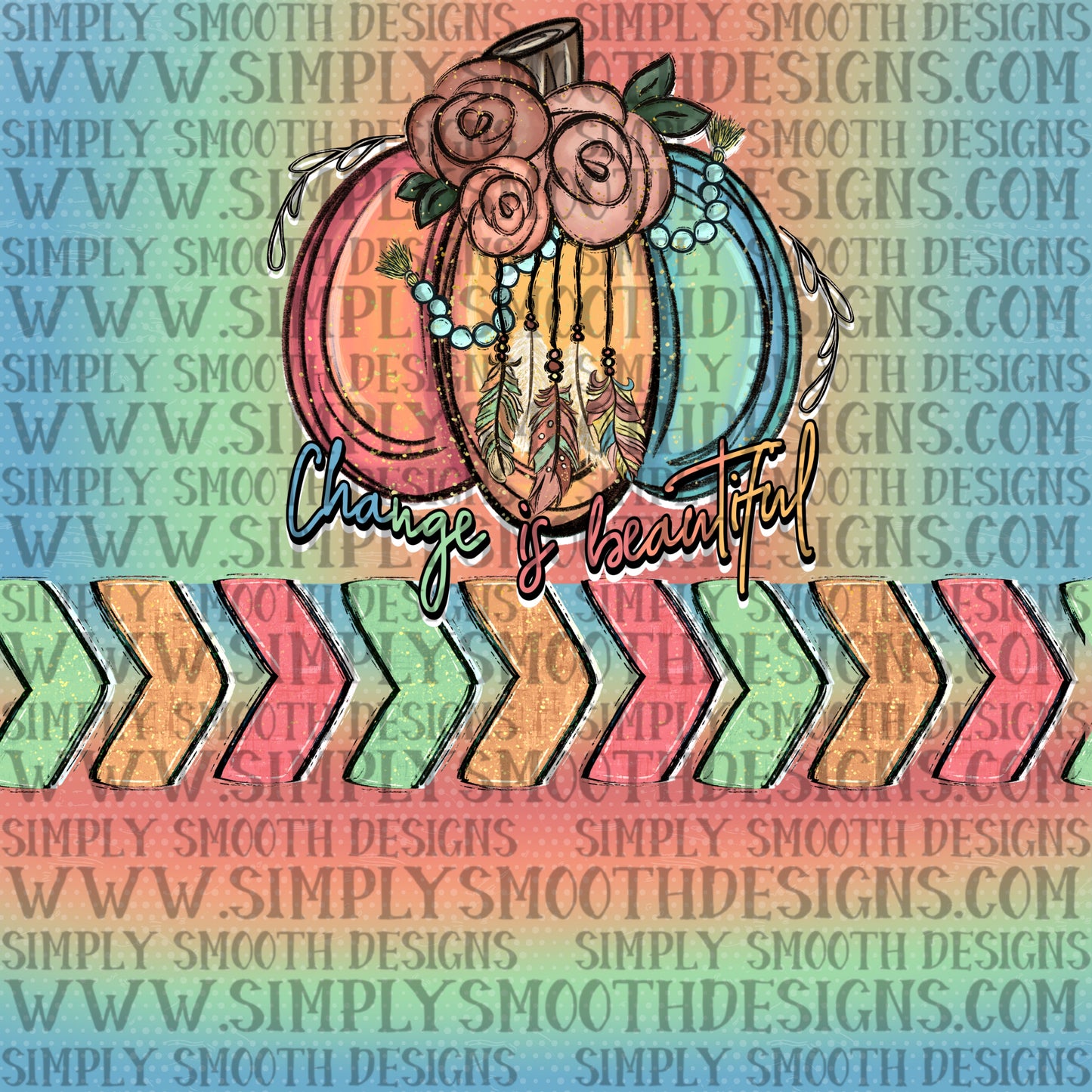 Change is beautiful tumbler skinny