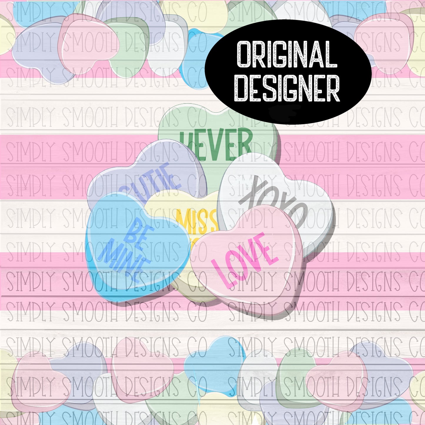 Candy hearts tumbler 20 ounce skinny