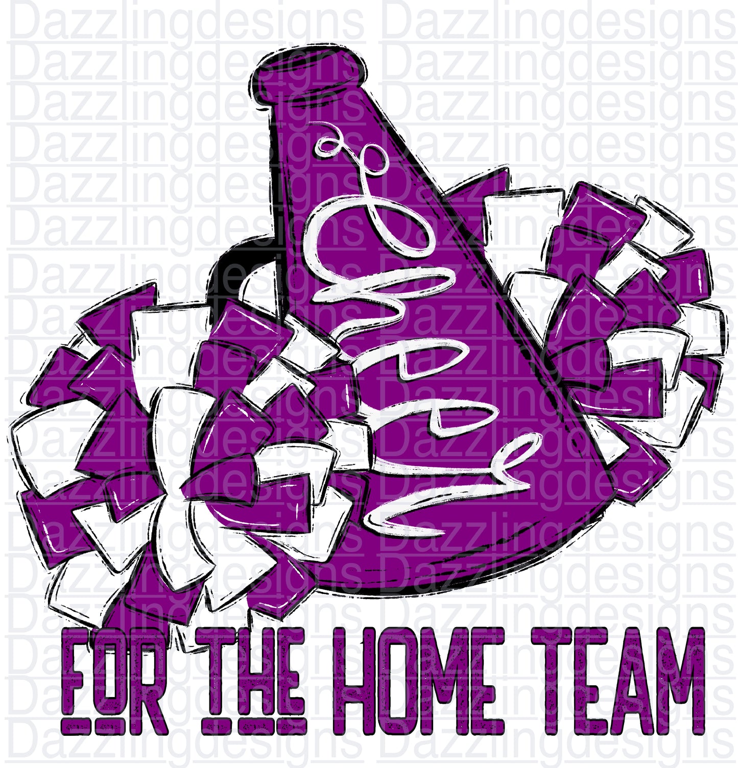 Cheer for the HOMETEAM Purple/White