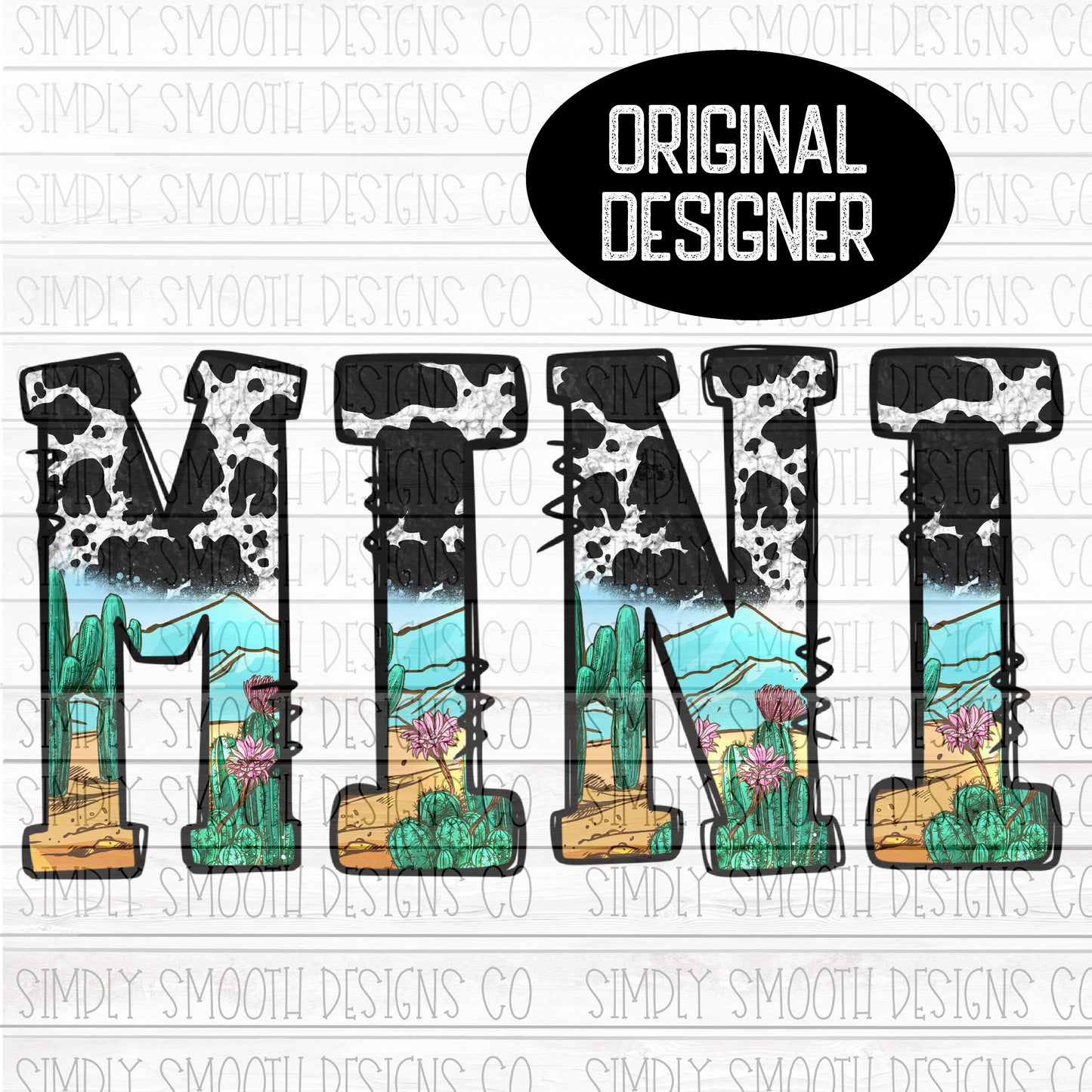 Mini cow print cactus