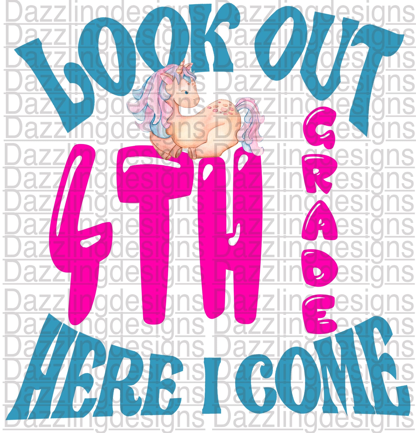 Look out 4TH Grade Here I come Girl